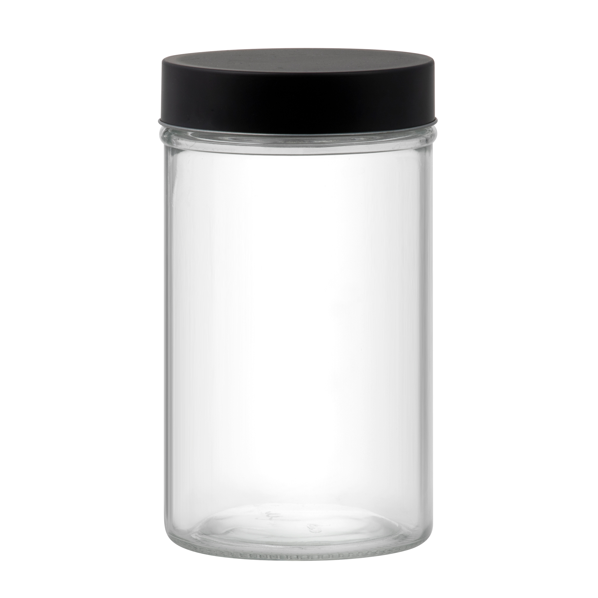 Vorratsglas rund Milos 1 l Schwarz DOMOTTI