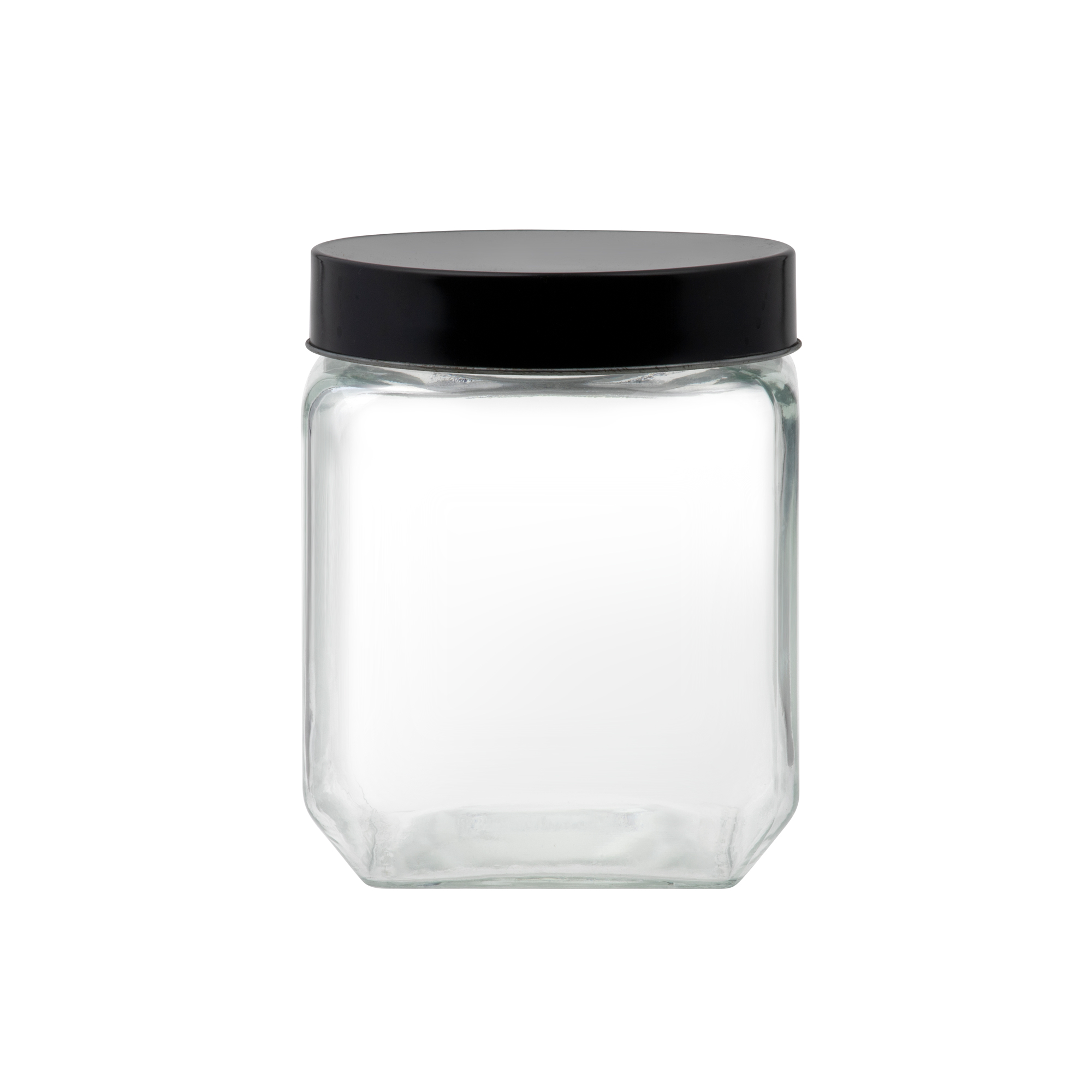 Vorratsglas quadratisch Milos 1,3 l Schwarz DOMOTTI