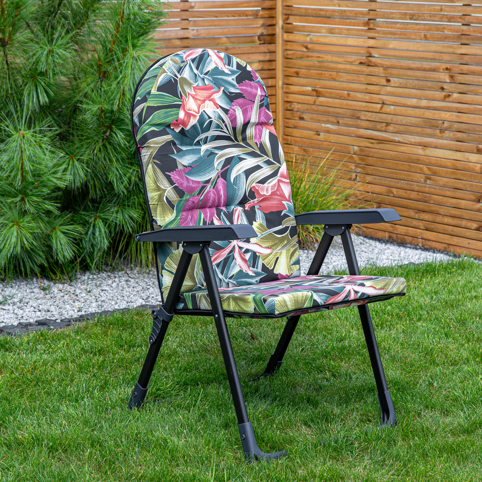 Fällbar trädgårdsfåtölj Galaxy Black Edition G052-23IB PATIO