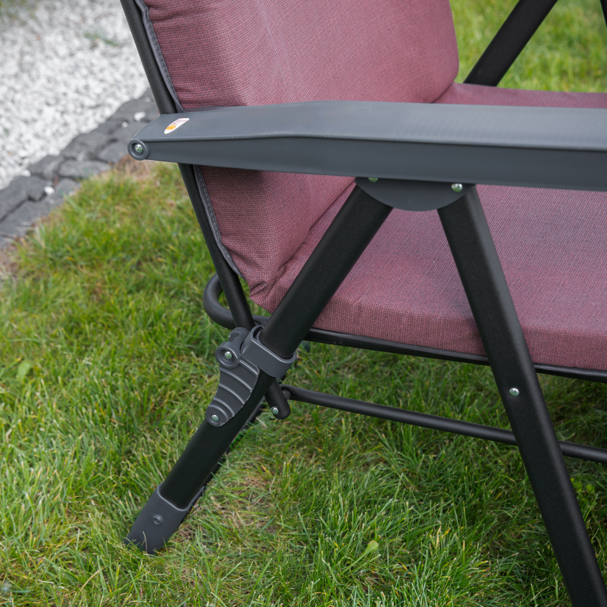 Polohovací zahradní křeslo s podnožkou Galaxy Plus Black Edition H047-04PB PATIO