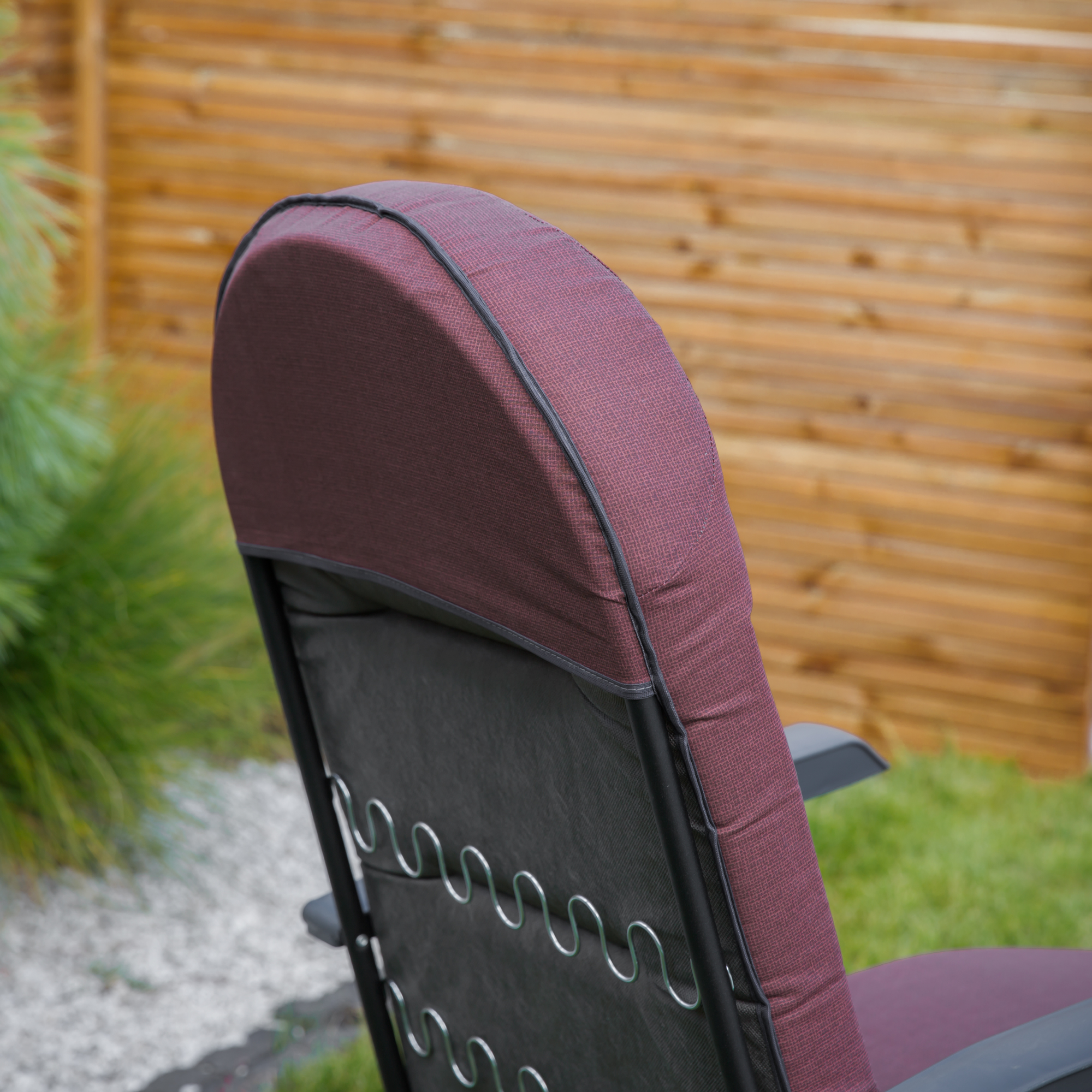 Polohovací zahradní křeslo s podnožkou Galaxy Plus Black Edition H047-04PB PATIO