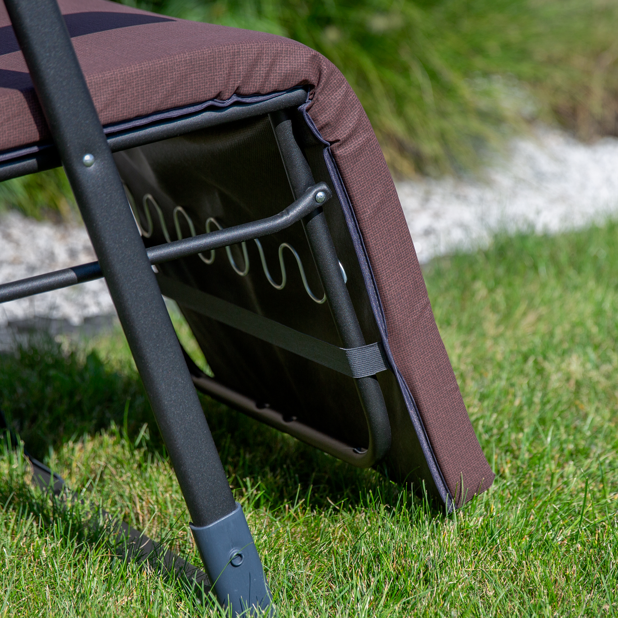 Polohovací zahradní křeslo s podnožkou Galaxy Plus Black Edition H047-04PB PATIO