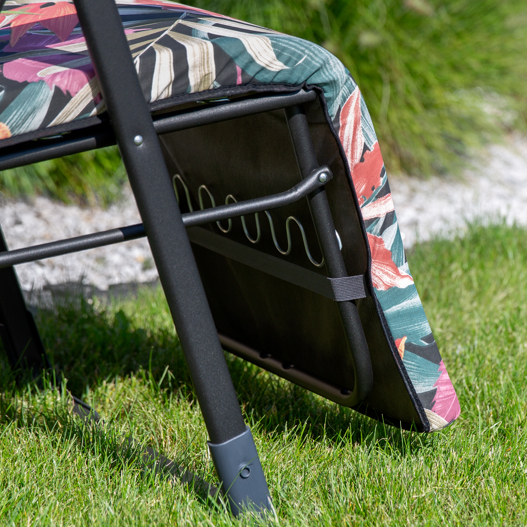 Polohovacie záhradné kreslo s podnožkou Galaxy Plus Black Edition G052-23IB PATIO