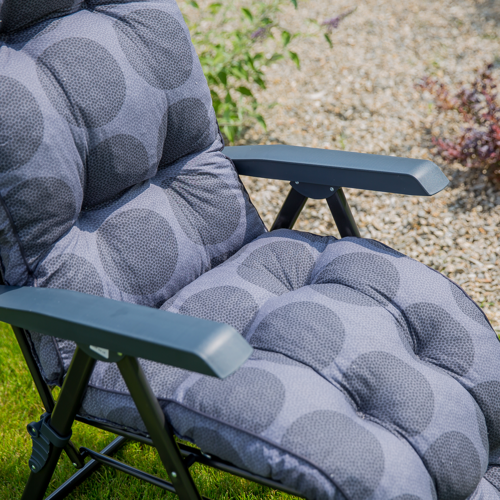 Polohovacie záhradné kreslo s podnožkou Lena Plus H012-06PB PATIO