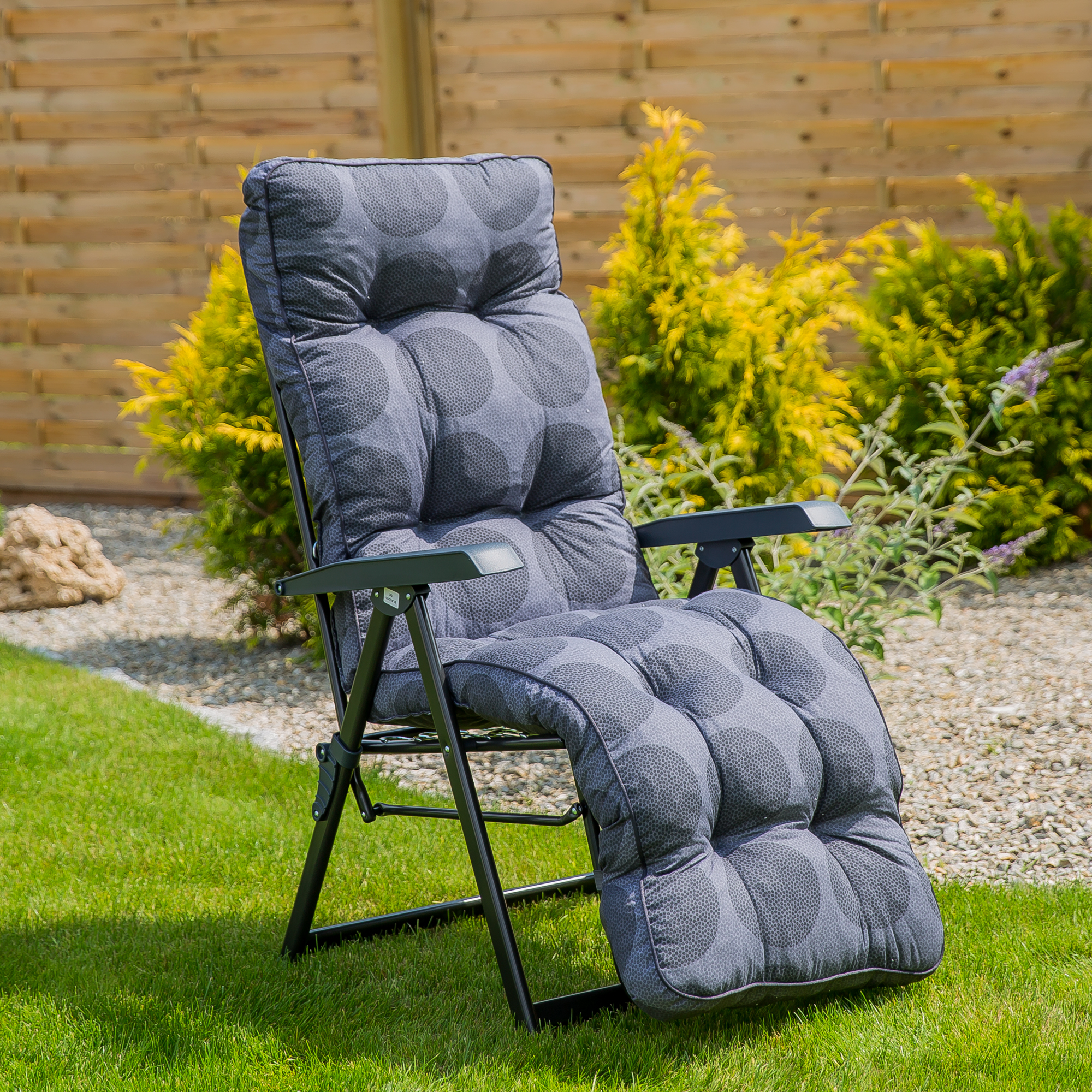 Polohovacie záhradné kreslo s podnožkou Lena Plus H012-06PB PATIO