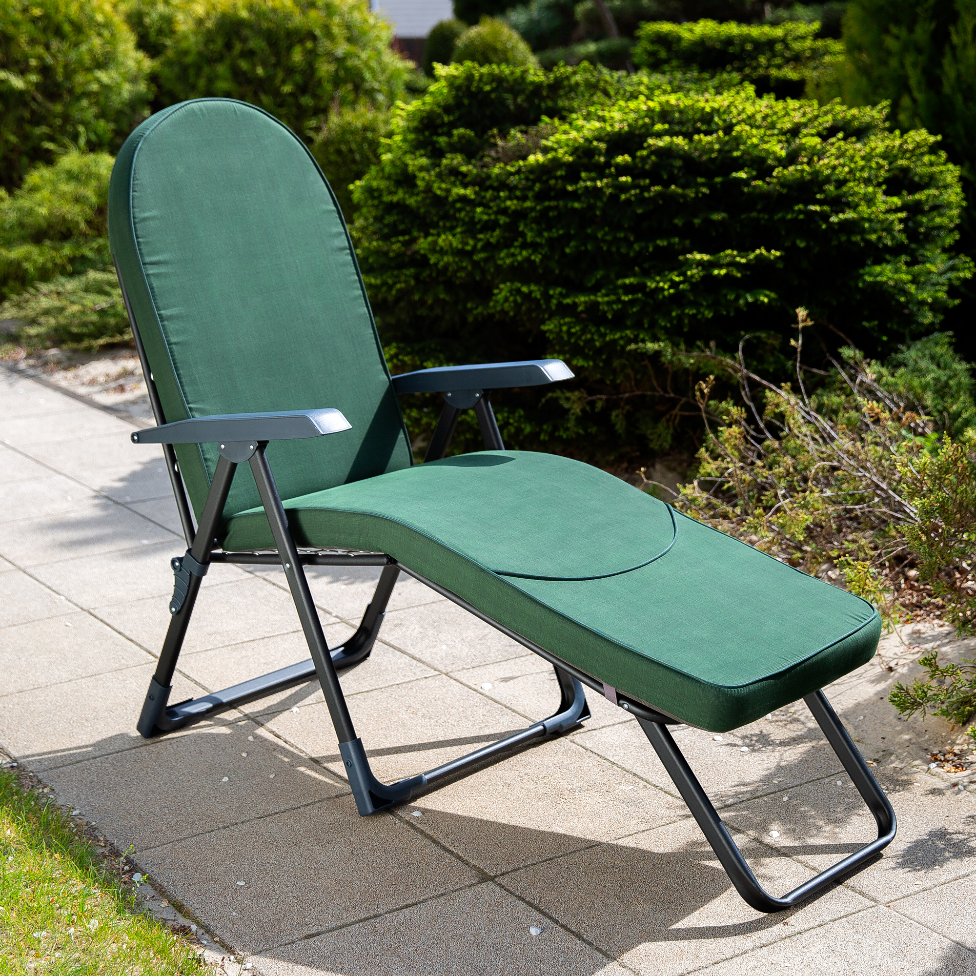 Polohovací zahradní lehátko Modena Oval Black Edition H024-32IB PATIO