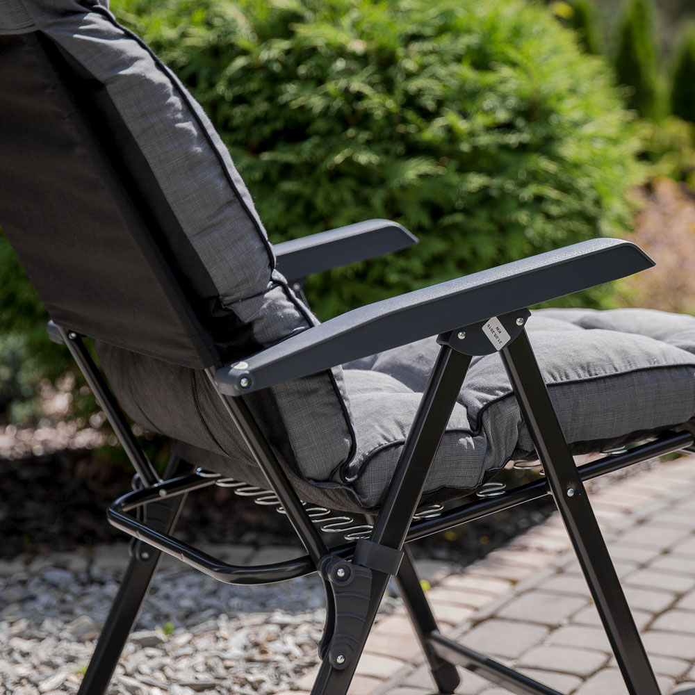 Șezlong de grădină cu suport de picioare Lena Lounger H024-07PB PATIO