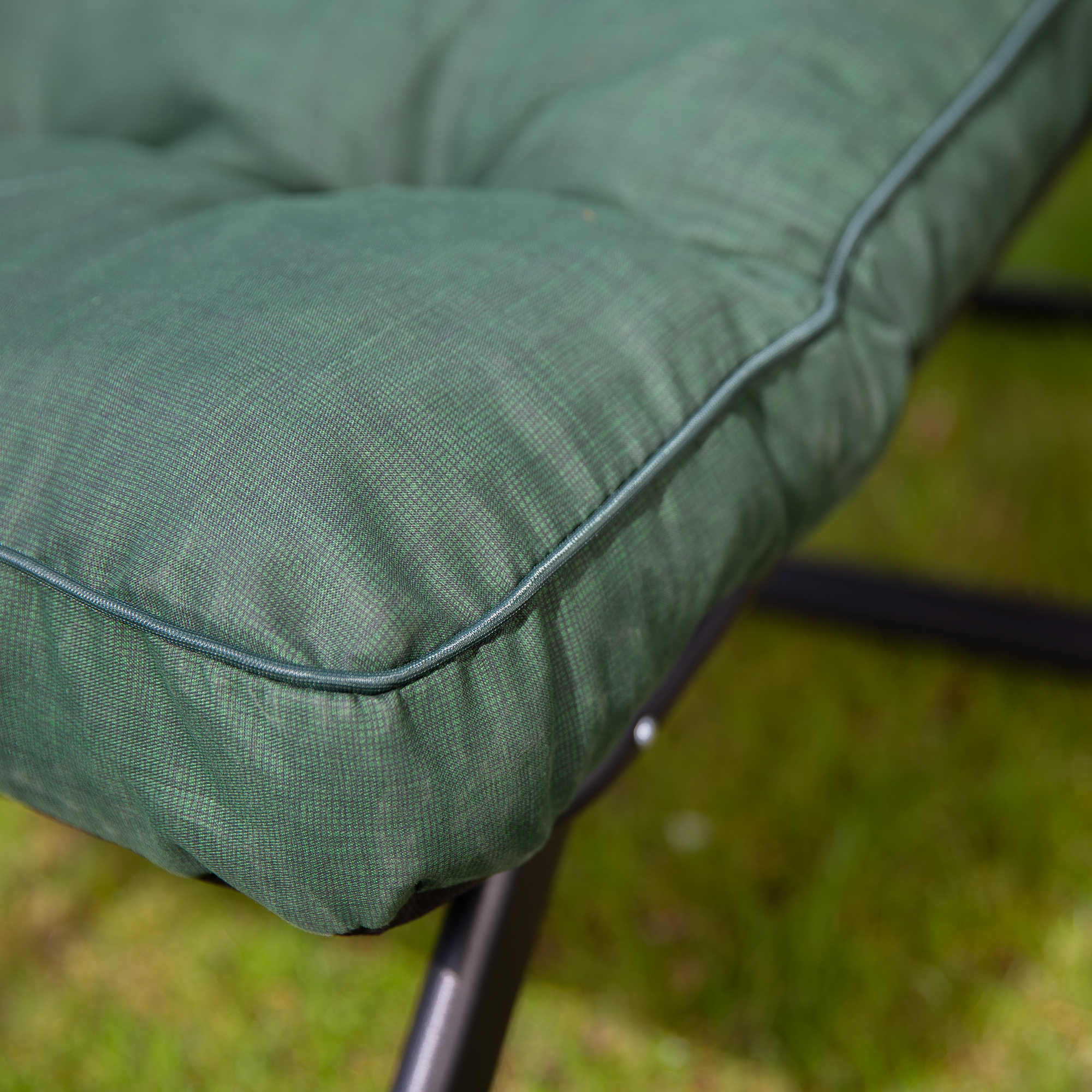 Trädgårdssolstol med fotstöd Lena Lounger Black Edition H024-32IB PATIO  