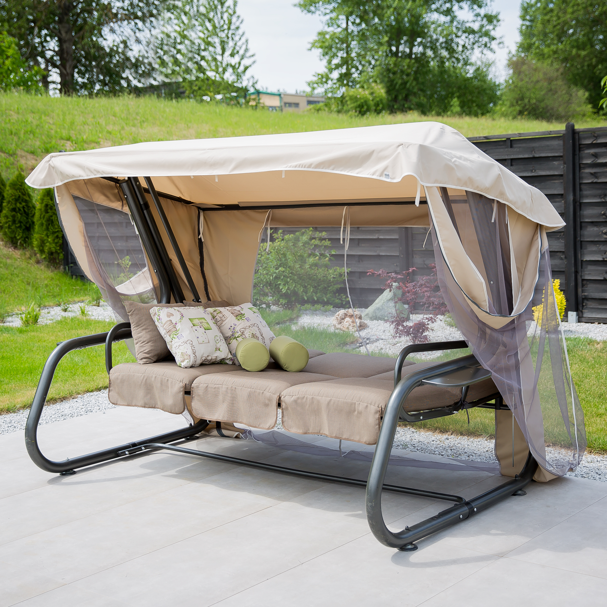 Leagăn de grădină cu plasă de țânțari Venezia Lux D022-04EB PATIO  