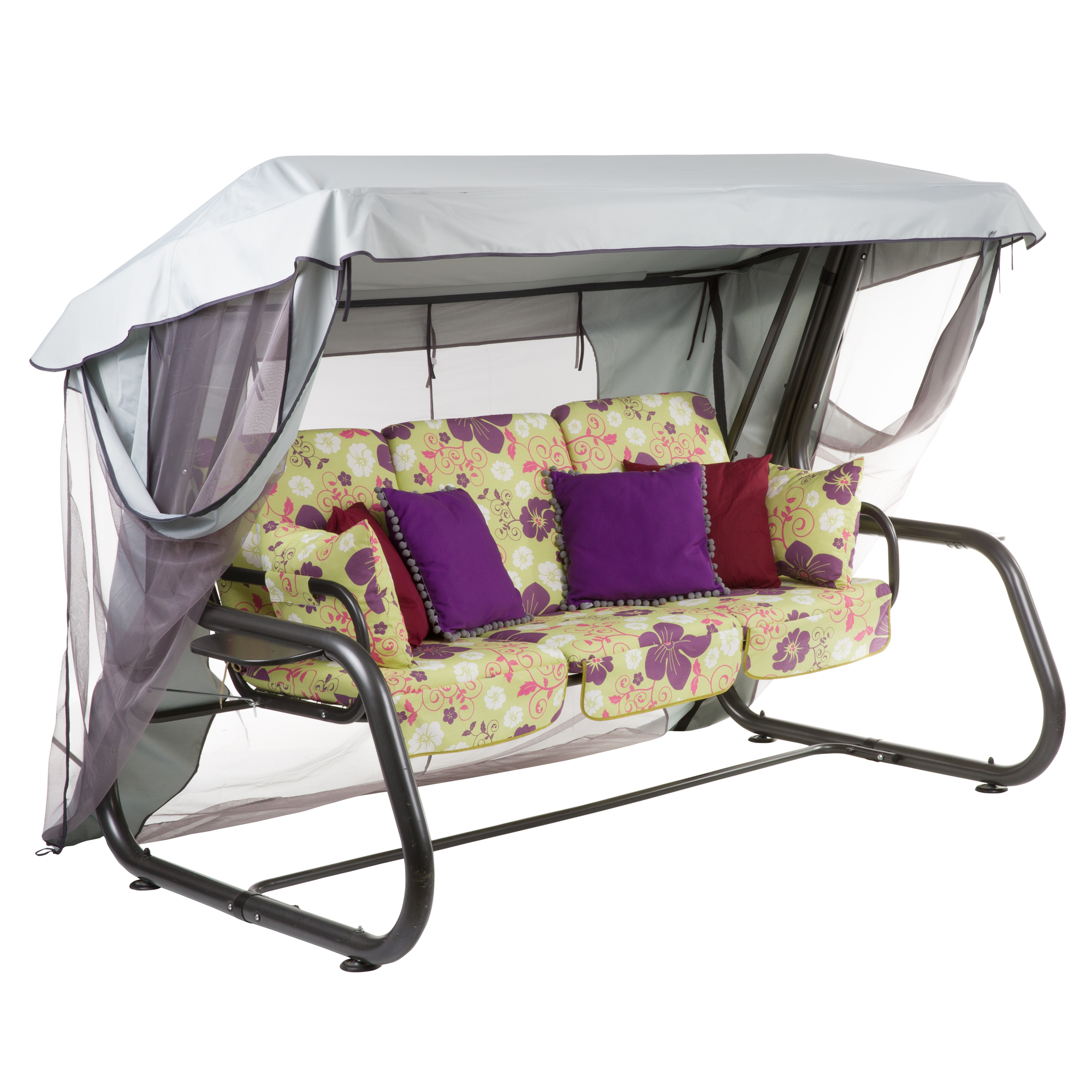 Huśtawka ogrodowa Venezia Lux z dodatkowymi poduszkami i stolikami A032-12LB  PATIO