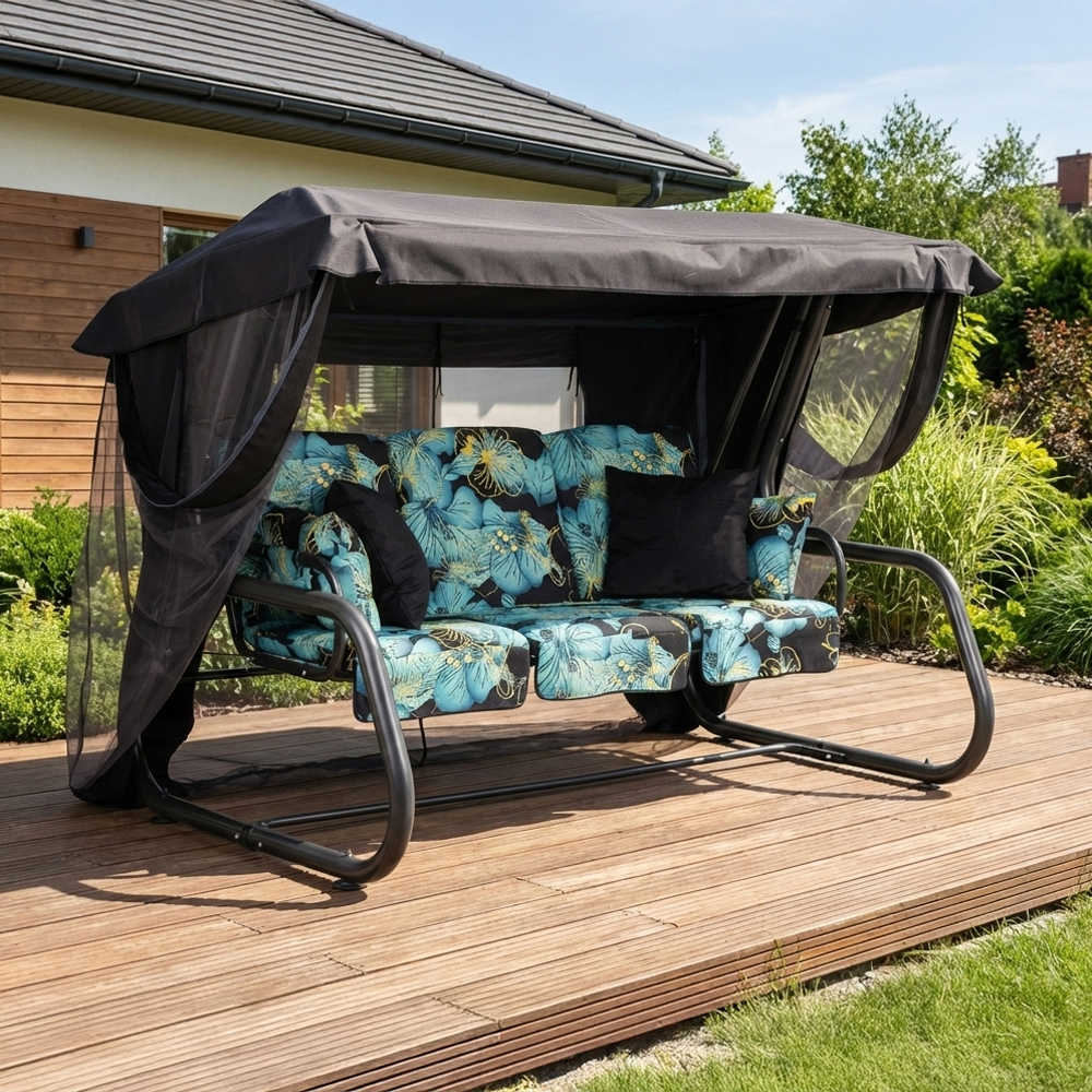 Záhradná hojdačka Venezia s moskytiérou a vankúšikmi A099-31IB PATIO