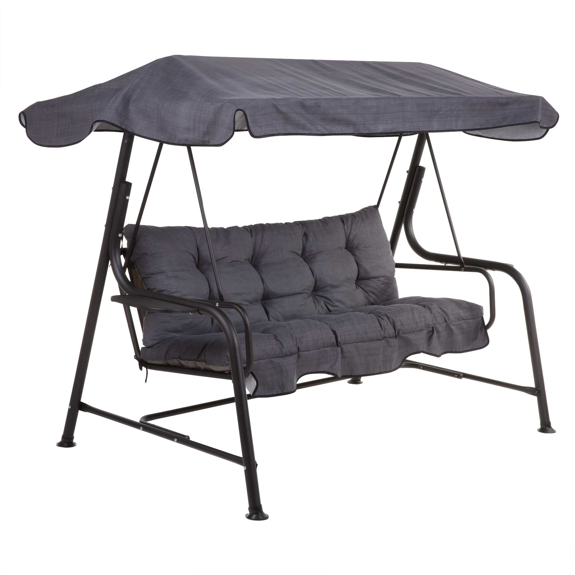 Hollywoodschaukel mit Dach  Hawaii Black Edition H024-07IB PATIO