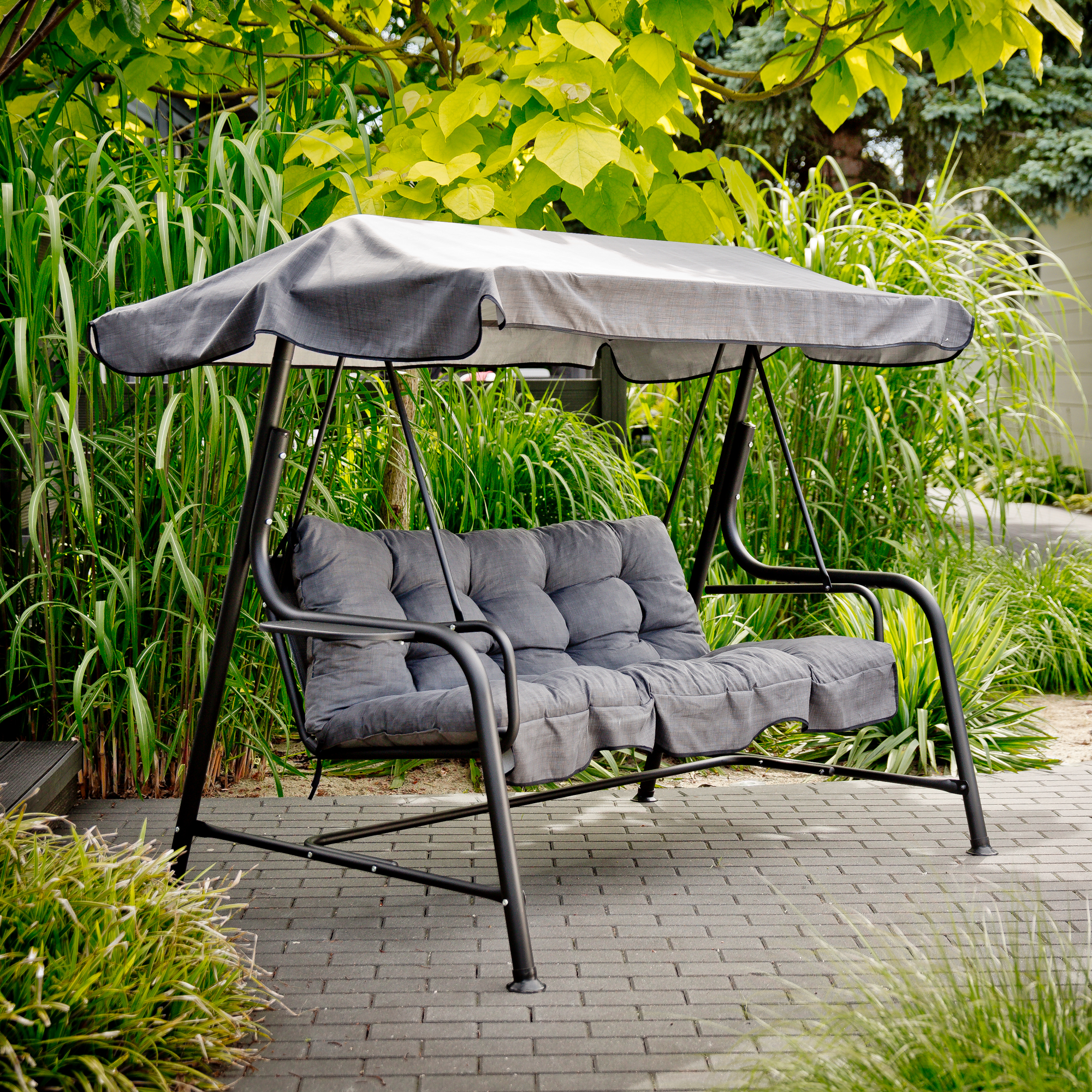 Hollywoodschaukel mit Dach  Hawaii Black Edition H024-07IB PATIO