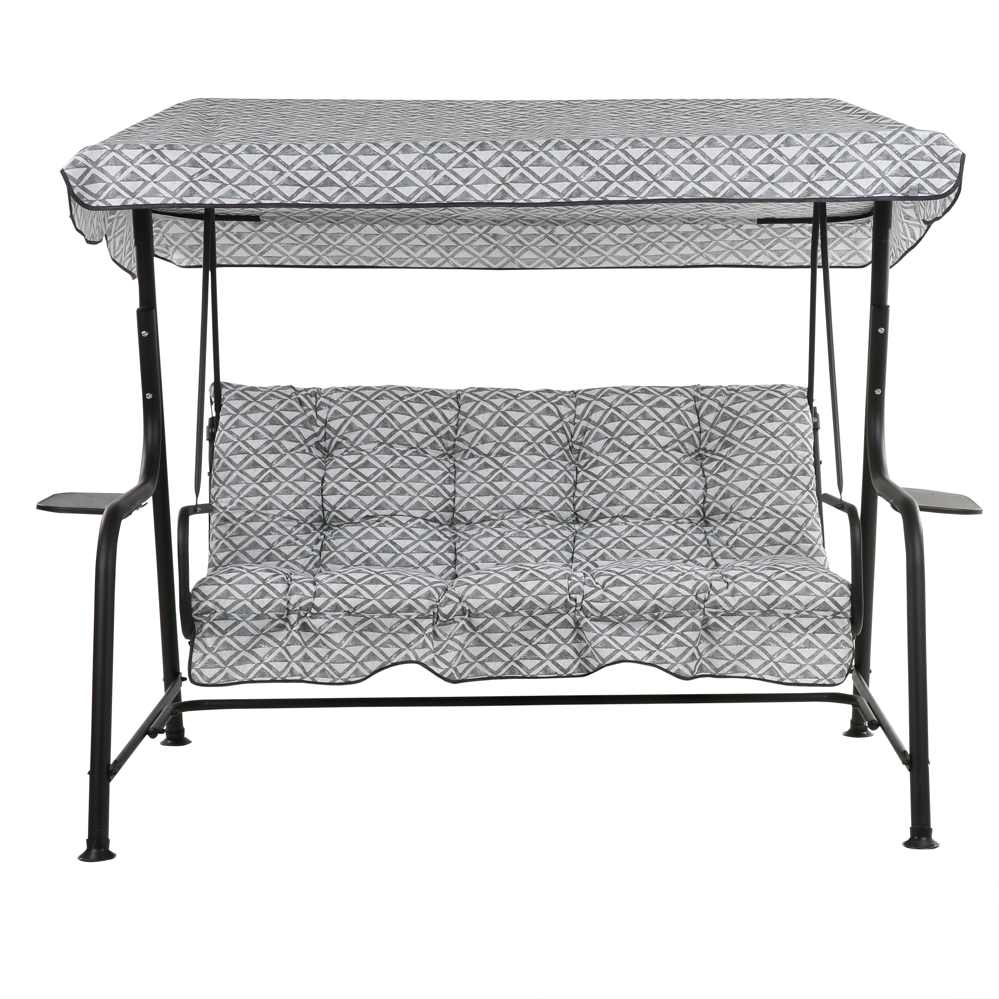 Záhradná hojdačka Hawaii Black Edition s bočnými stolíkmi H039-06PB PATIO