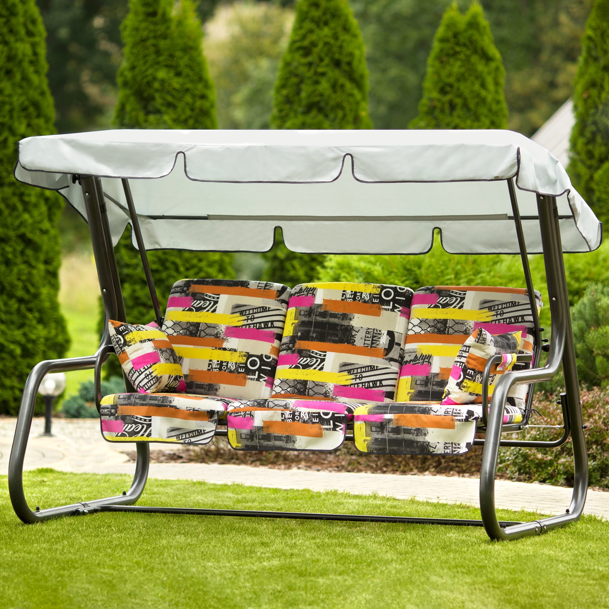 Hollywoodschaukel mit Dach 4-Sitzer Rimini F008-13LB PATIO