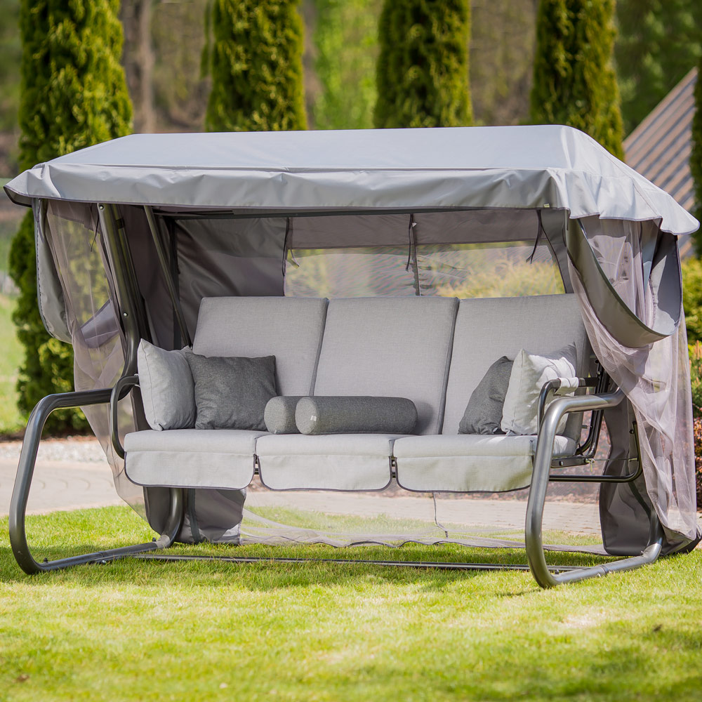 Hollywoodschaukel mit Moskitonetz Venezia Lux 4-Sitzer D048-06FB  PATIO
