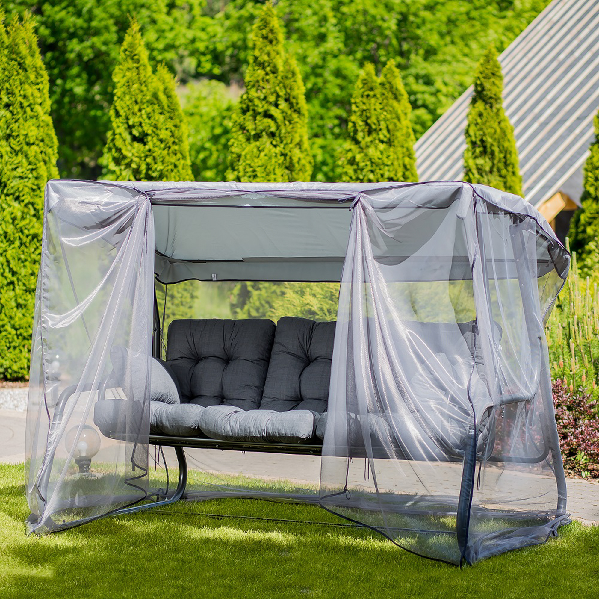 Holywoodschaukel Celebes Plus mit Moskitonetz H024-07PB PATIO