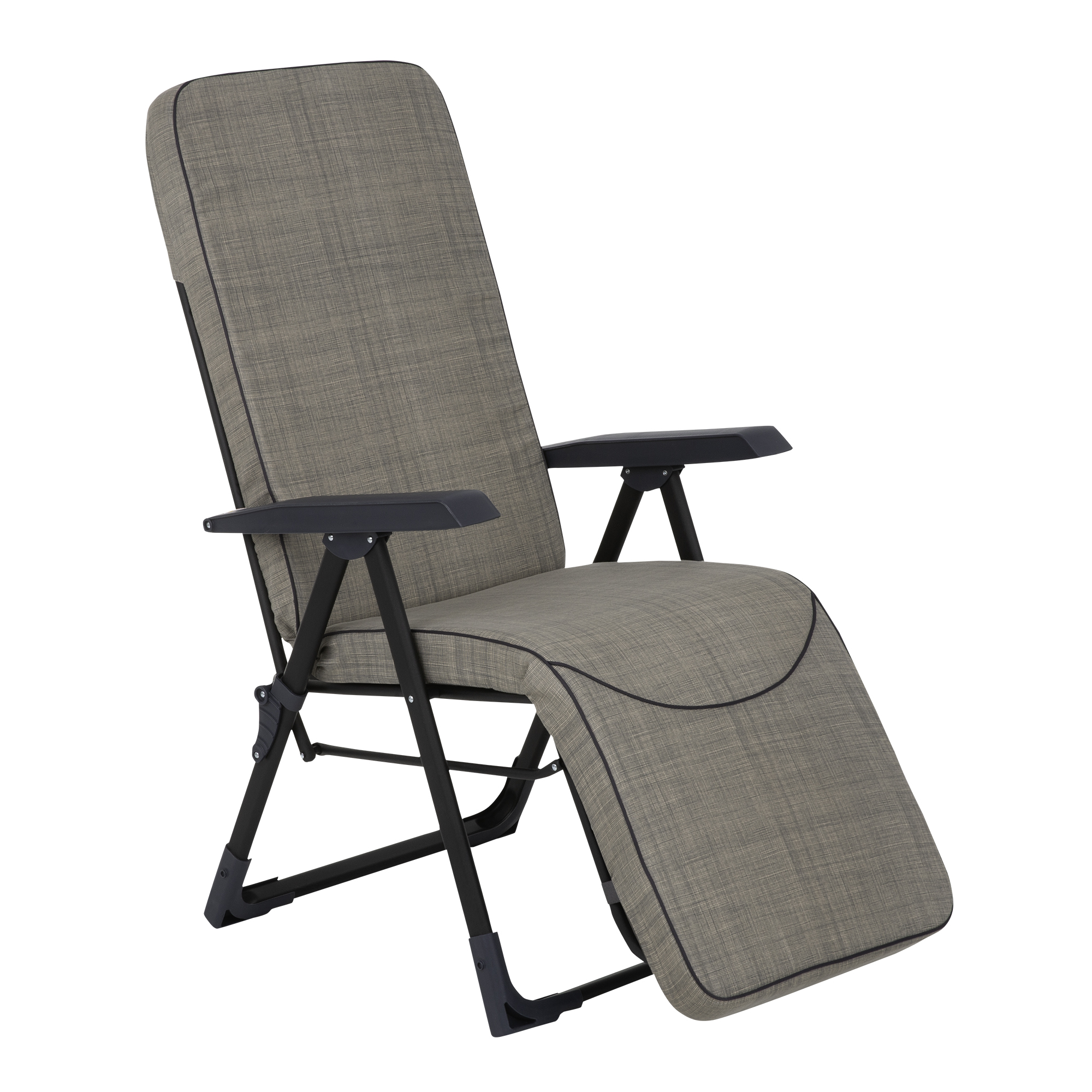 Polohovací zahradní křeslo s podnožkou Modena Plus Square Black Edition H024-04IB PATIO