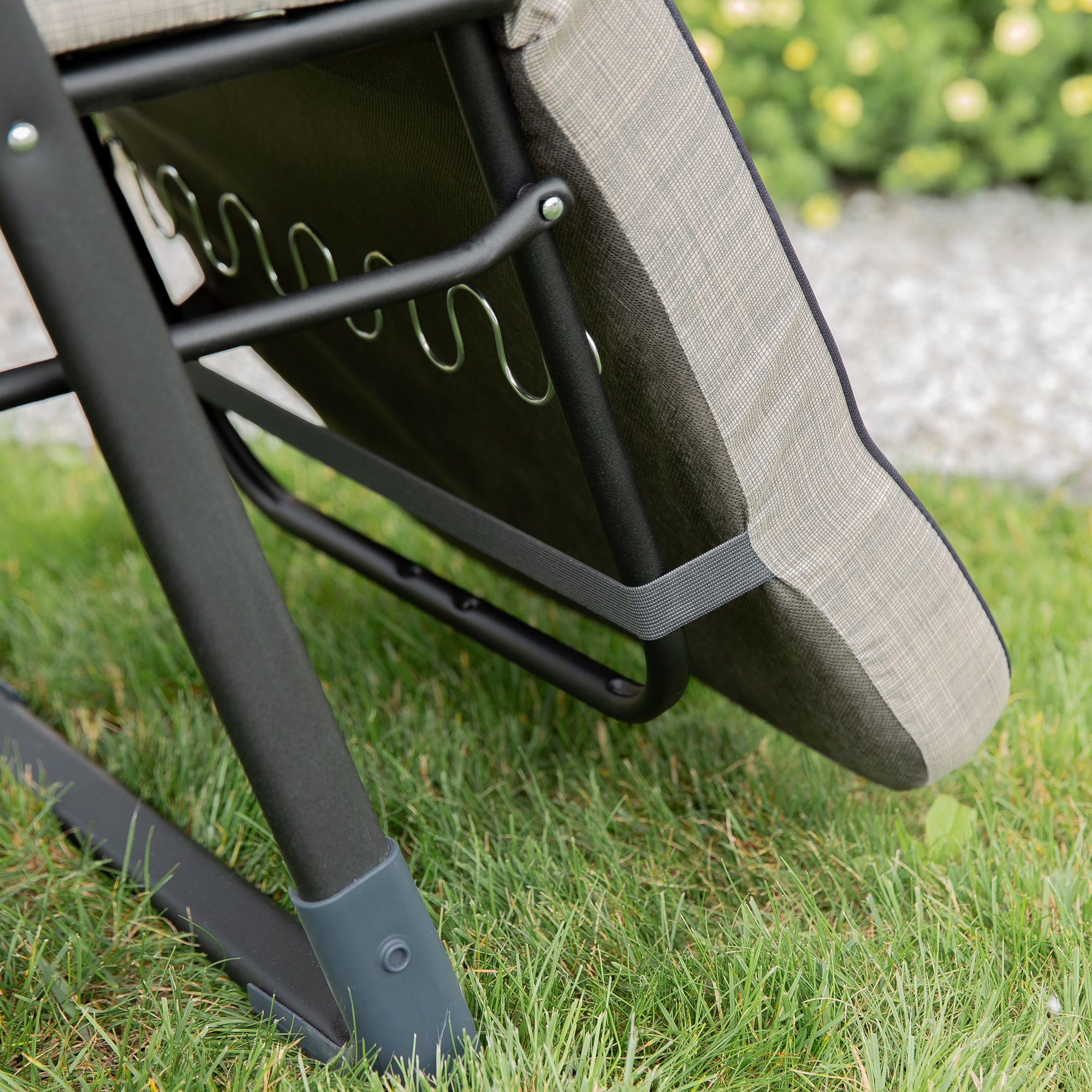 Polohovací zahradní křeslo s podnožkou Modena Plus Square Black Edition H024-04IB PATIO