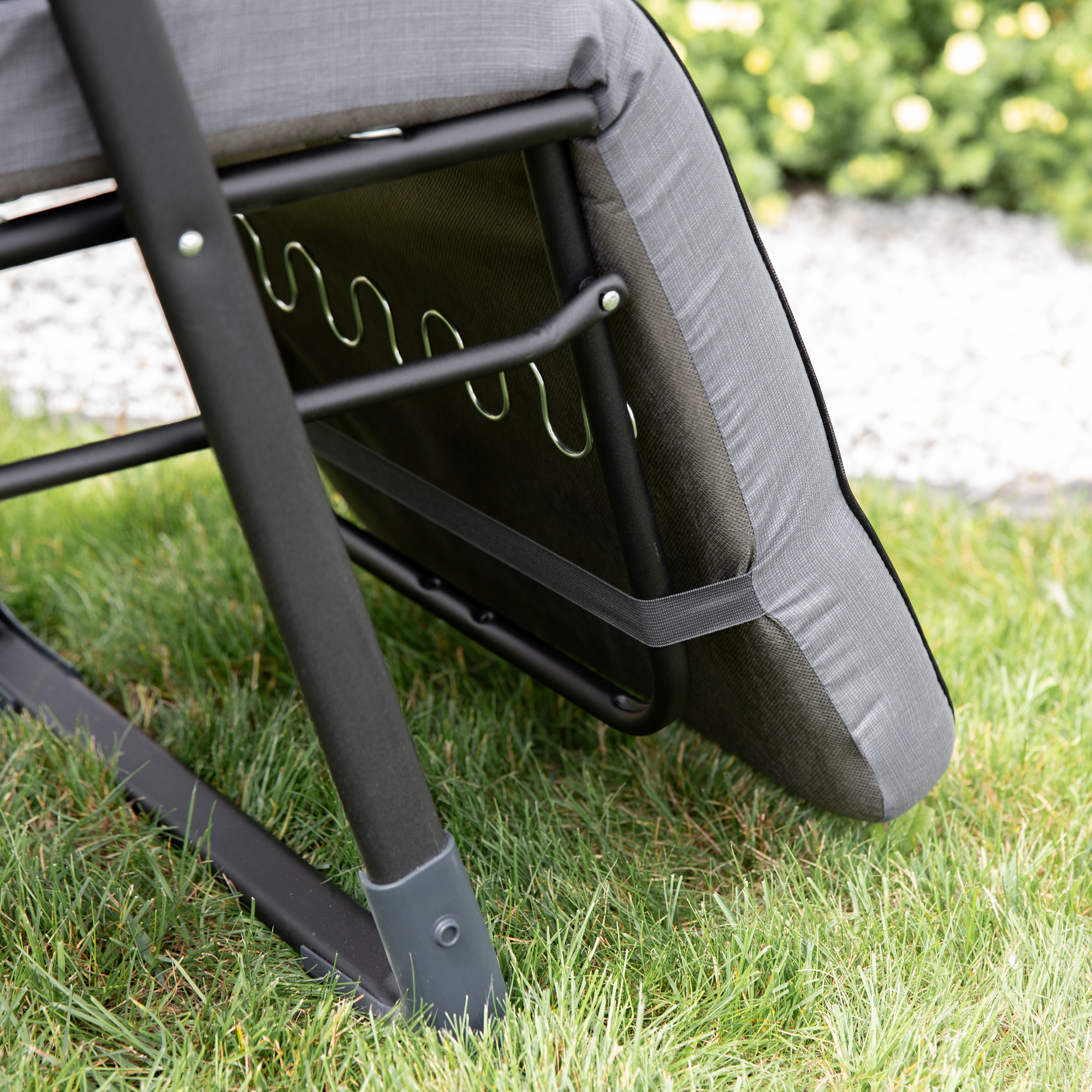 Polohovací zahradní křeslo s podnožkou Modena Plus Square Black Edition H024-07PB PATIO