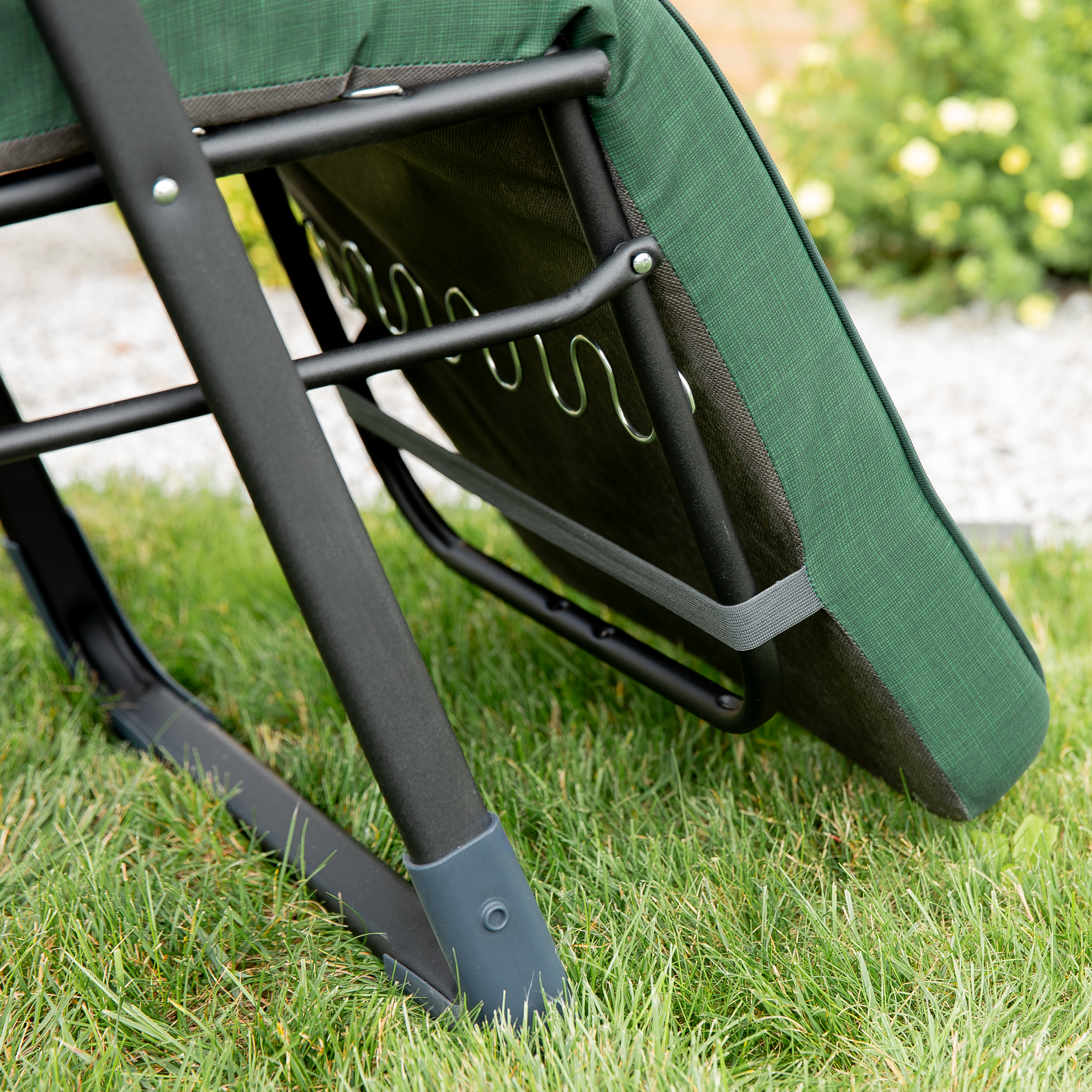 Polohovacie záhradné kreslo s podnožkou Modena Plus Square Black Edition H024-32PB PATIO