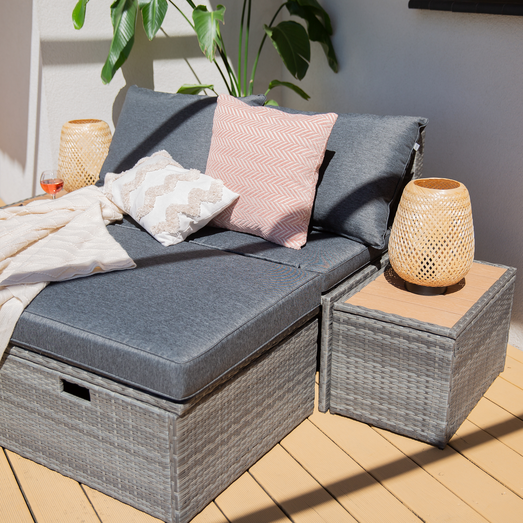 Súprava nábytku z technorattanu Eleonore Ash PATIO