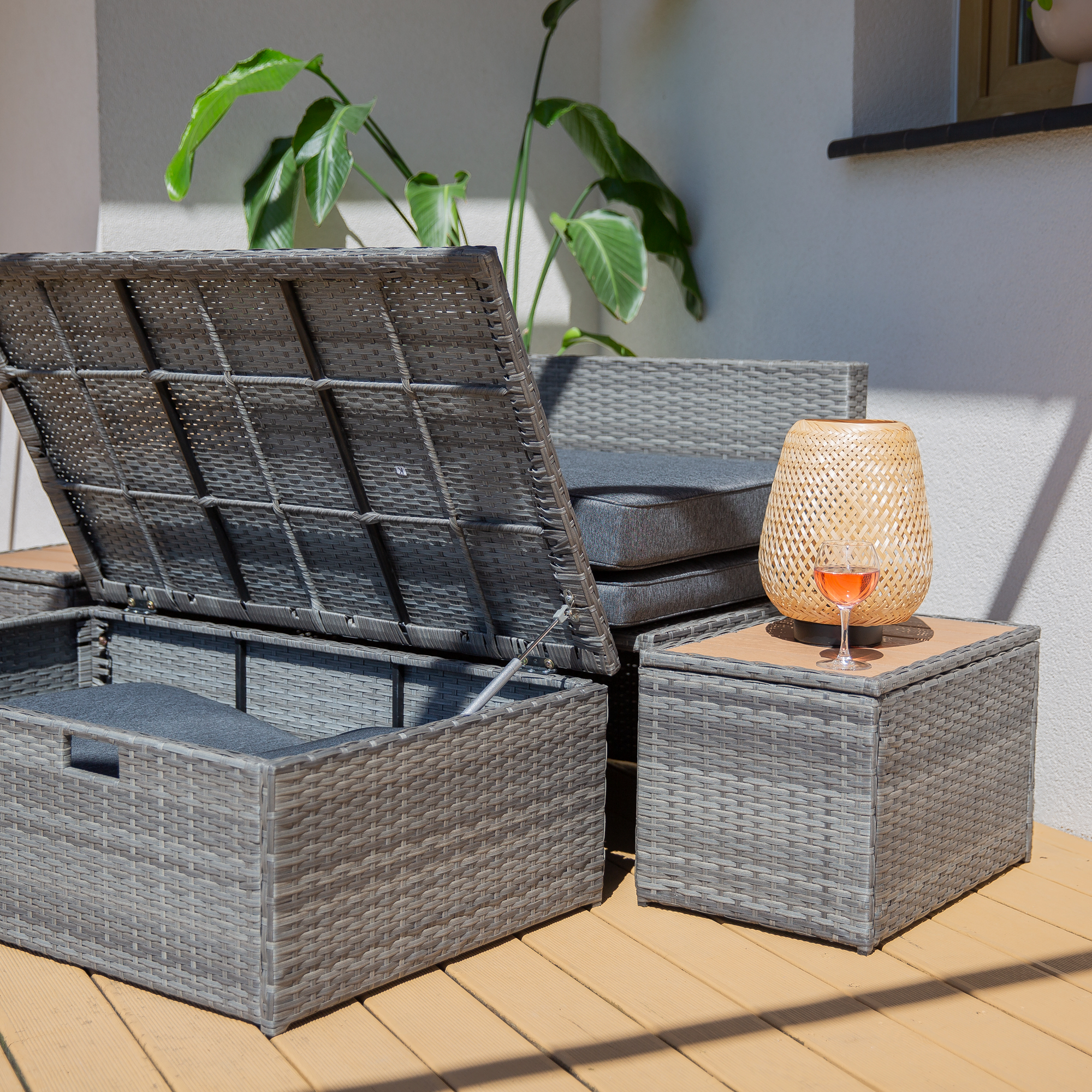 Súprava nábytku z technorattanu Eleonore Ash PATIO