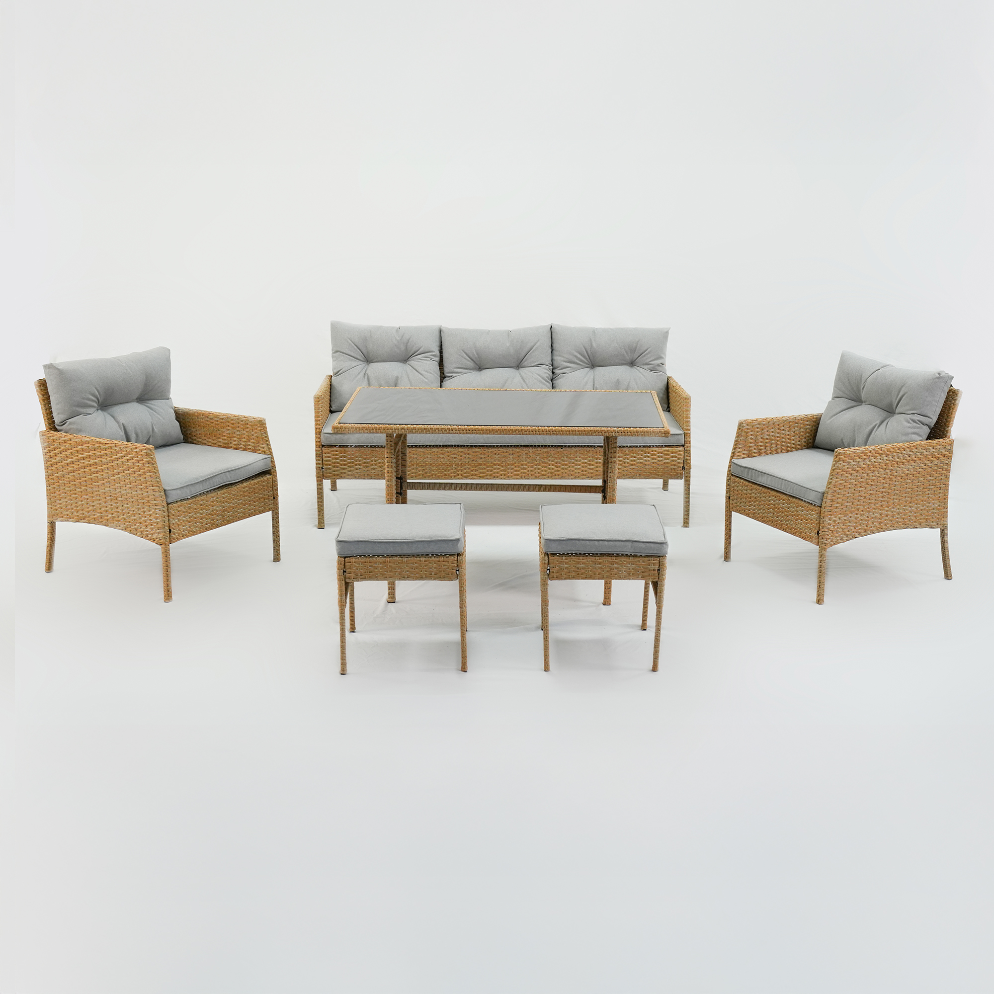 Zestaw mebli ogrodowych z technorattanu Julie beżowy PATIO