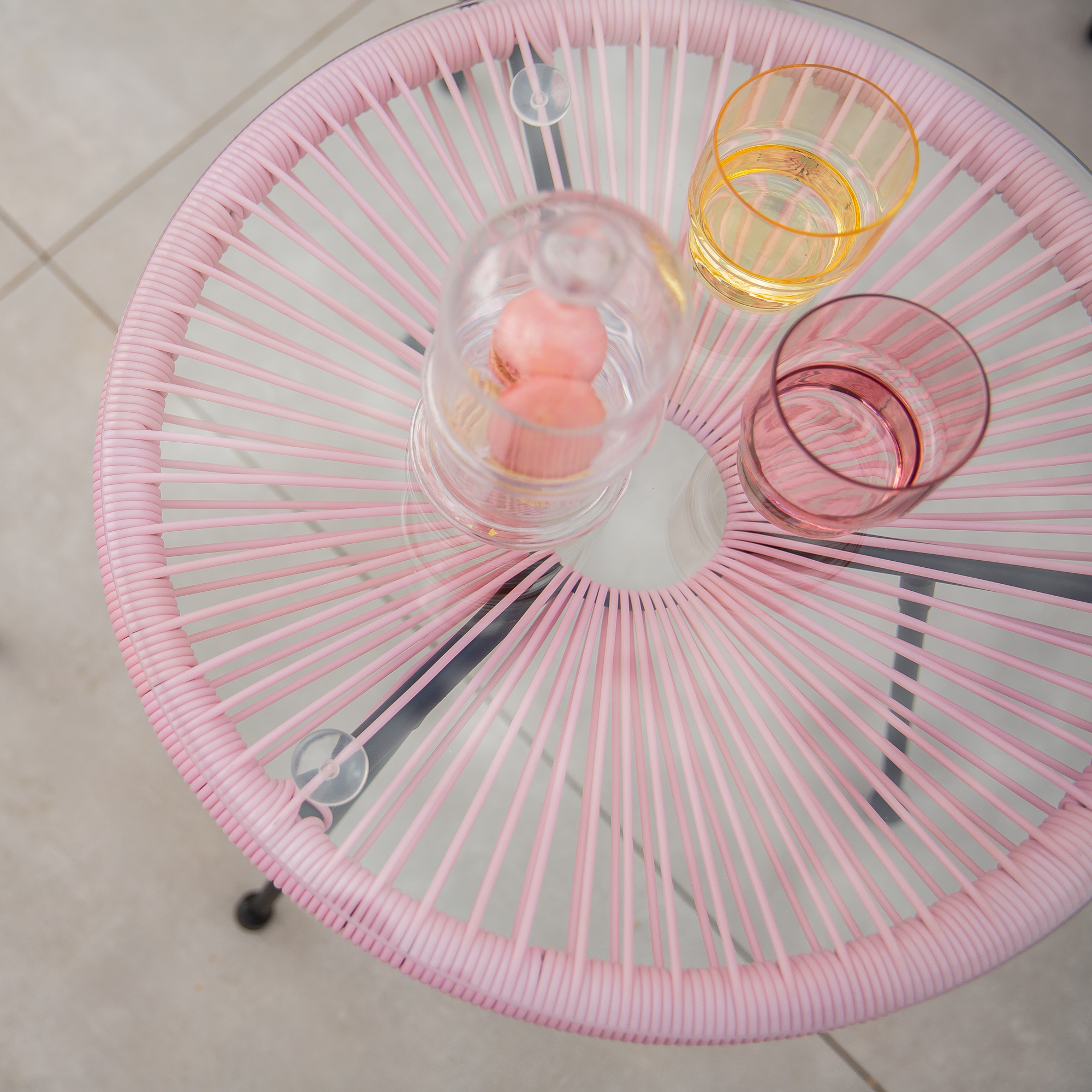 Zestaw mebli ogrodowych Arthur różowy PATIO