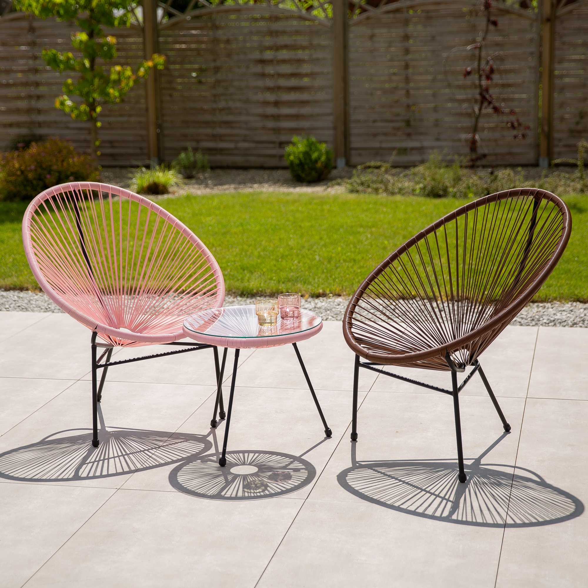 Ružový záhradný stolík Arthur 48 cm PATIO