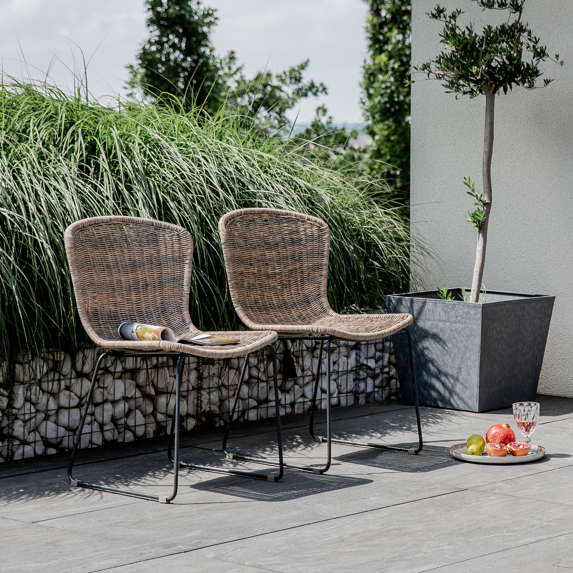 Záhradná stolička z technorattanu Leon Cappuccino PATIO
