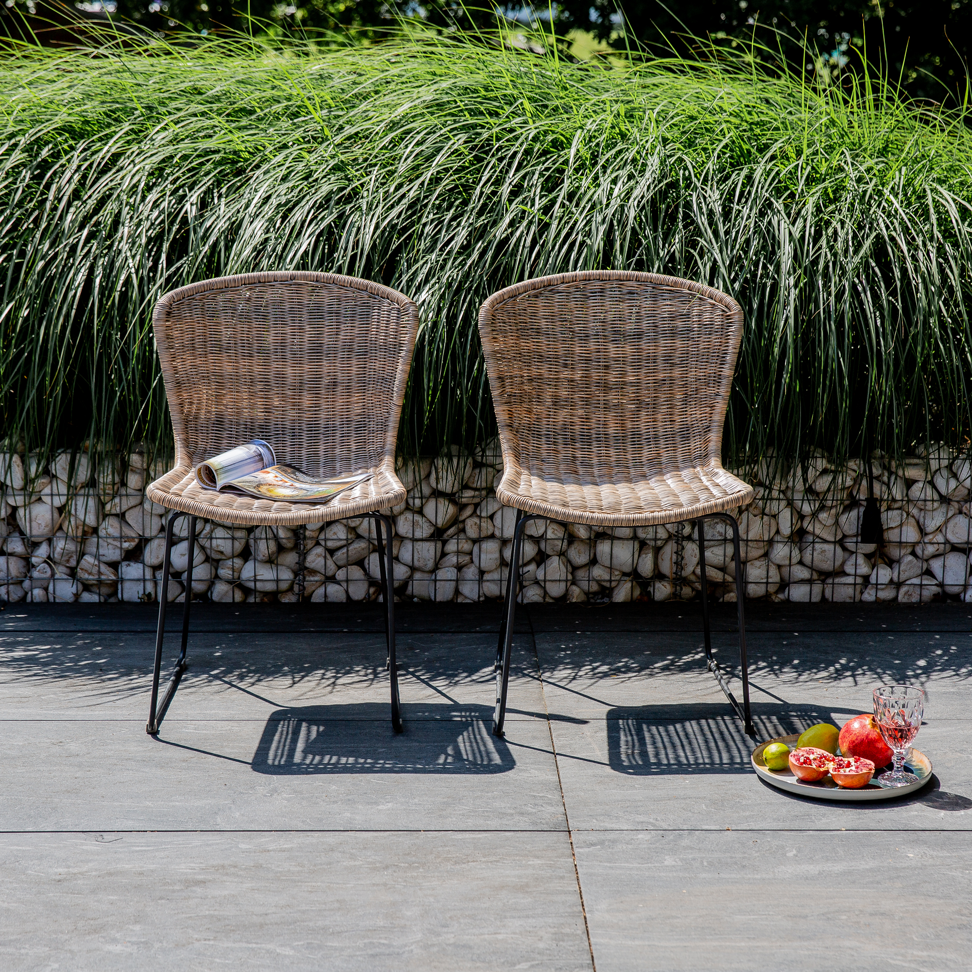 Záhradná stolička z technorattanu Leon Cappuccino PATIO