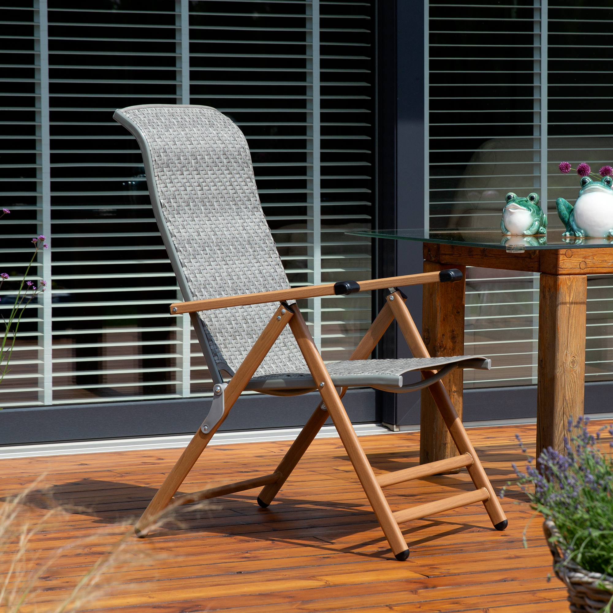 Fotel ogrodowy rozkładany Emma popiel PATIO II GAT