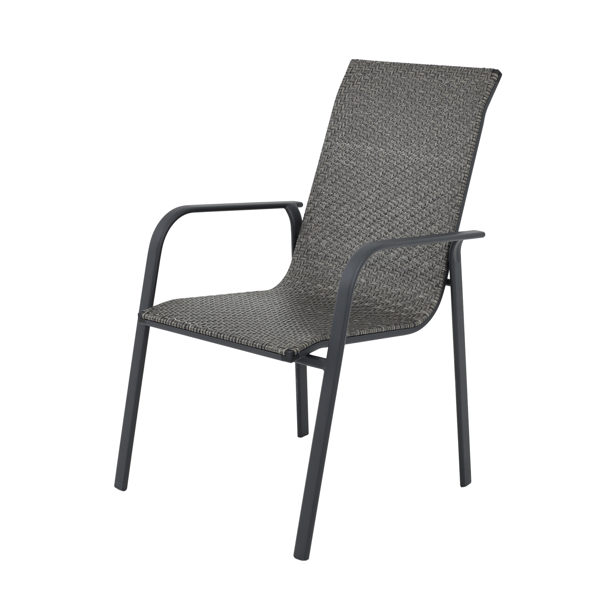 Gartenstuhl aus Polyrattan Columbus Grau PATIO
