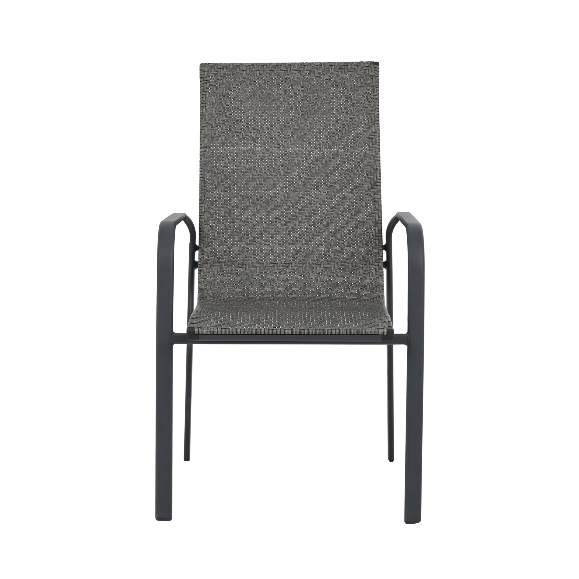 Gartenstuhl aus Polyrattan Columbus Grau PATIO
