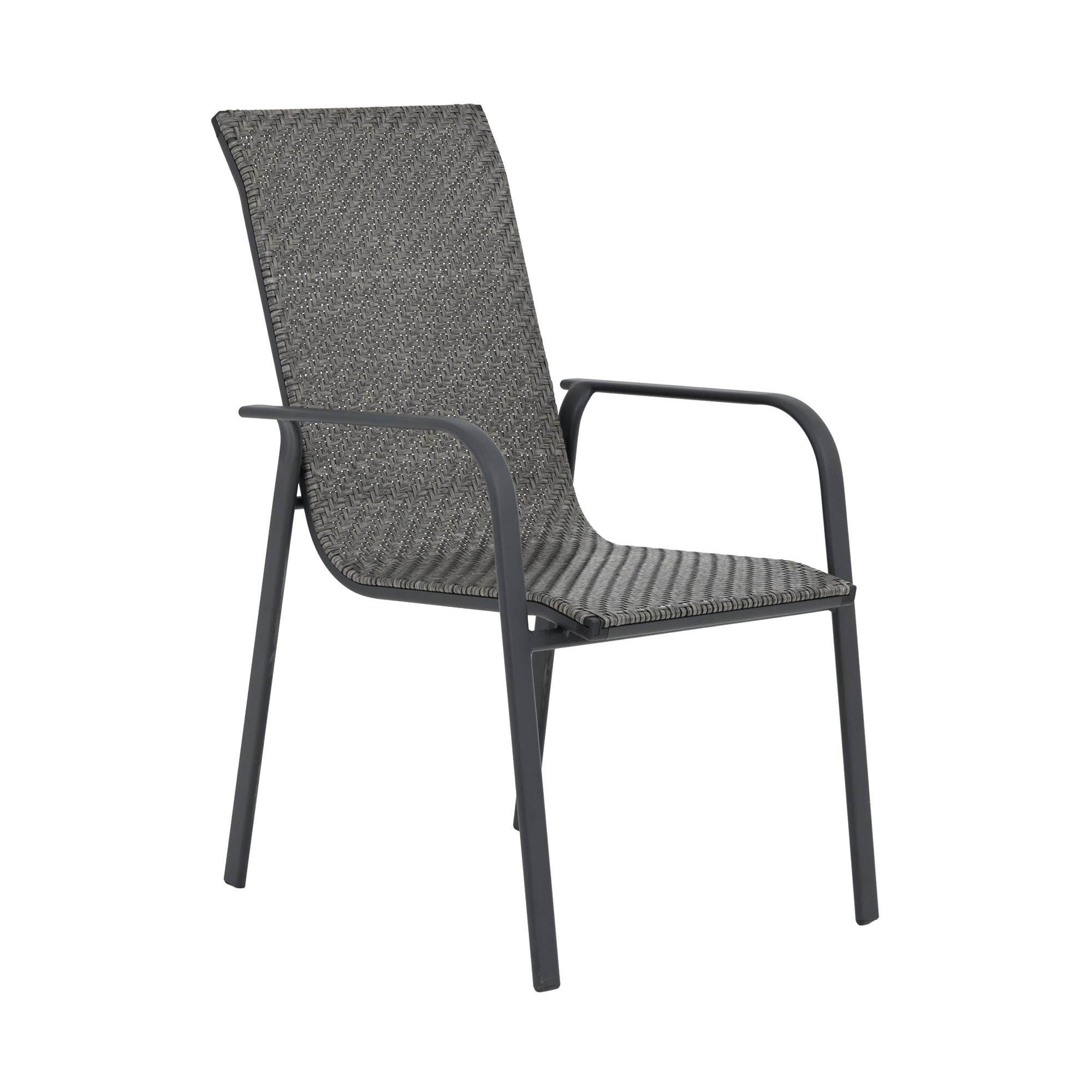 Gartenstuhl aus Polyrattan Columbus Grau PATIO