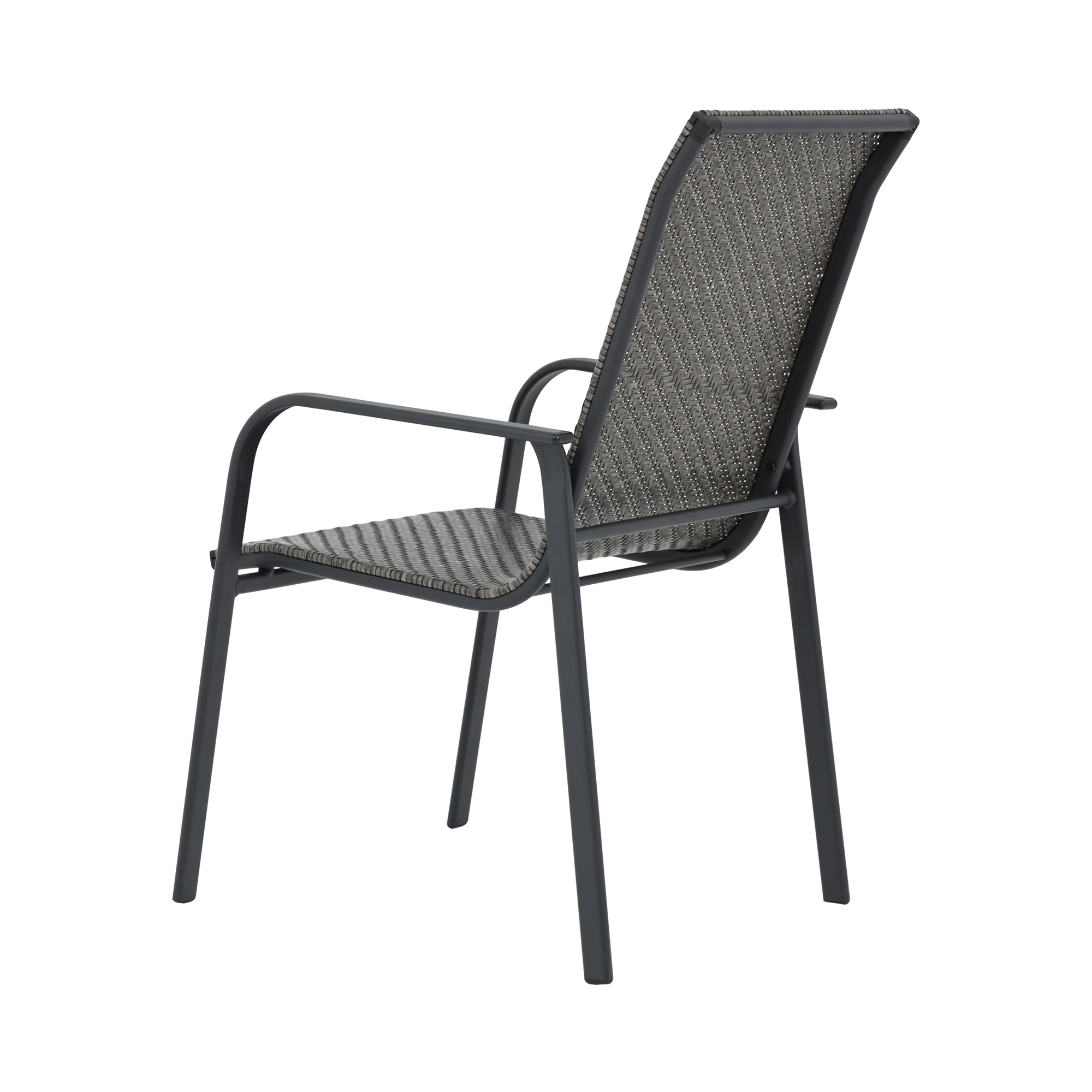 Gartenstuhl aus Polyrattan Columbus Grau PATIO