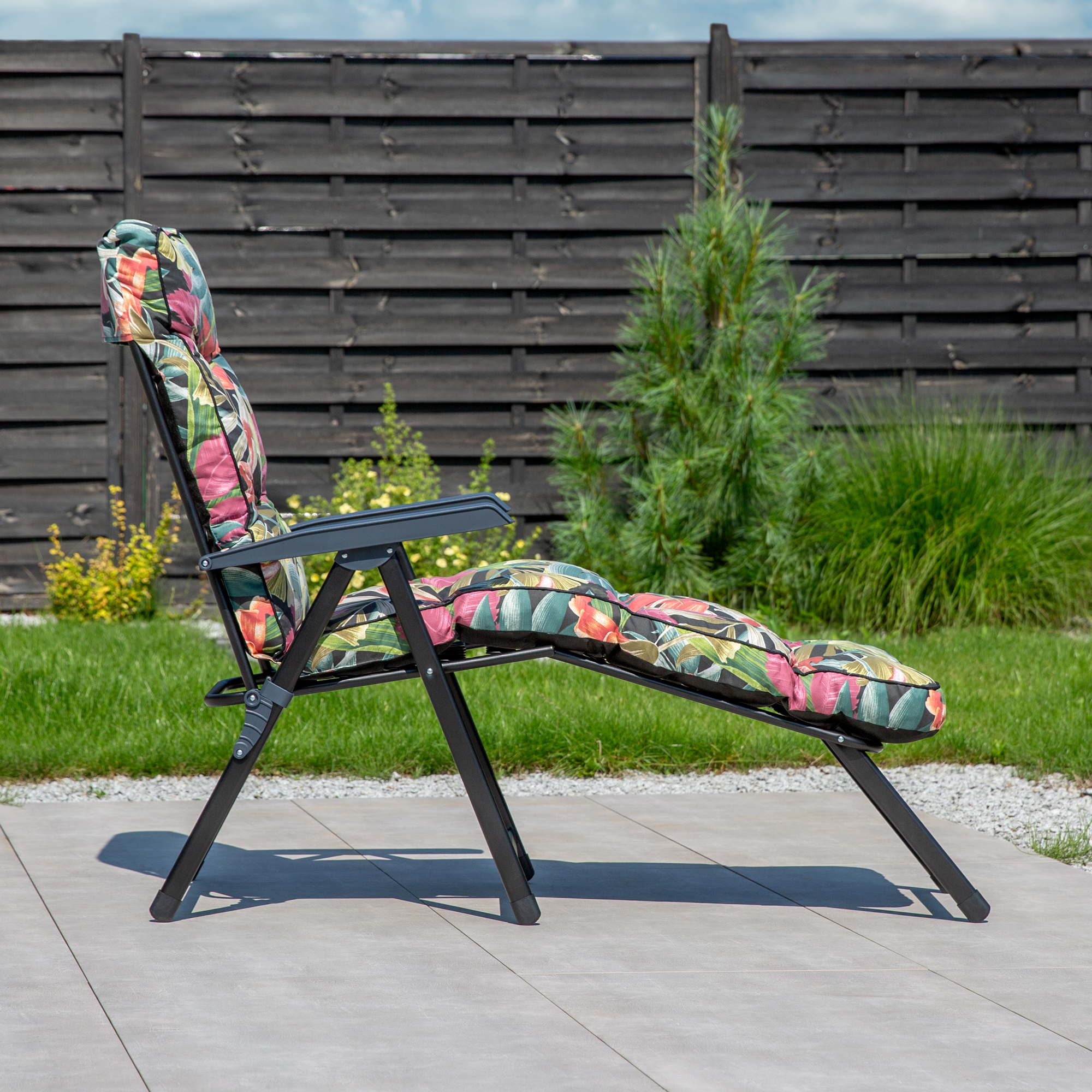 Sedia a sdraio da giardino Lena Lounger Black Edition G052-23IB PATIO
