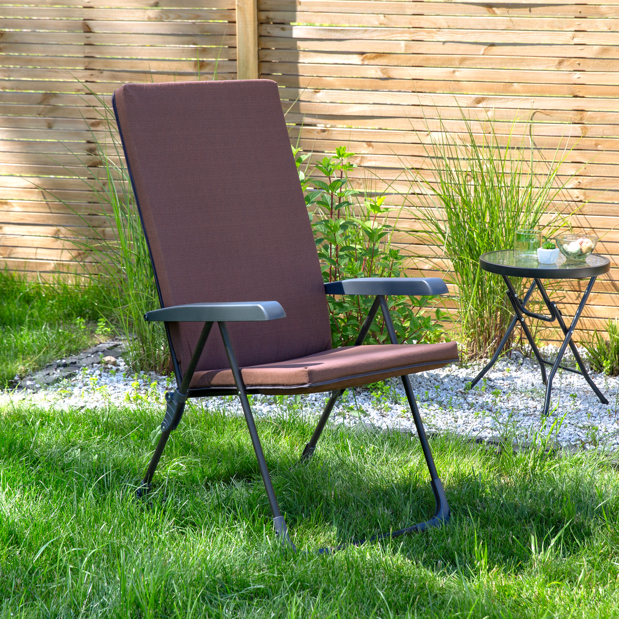 Polohovací zahradní křeslo Barletta Black Edition H047-04PB PATIO