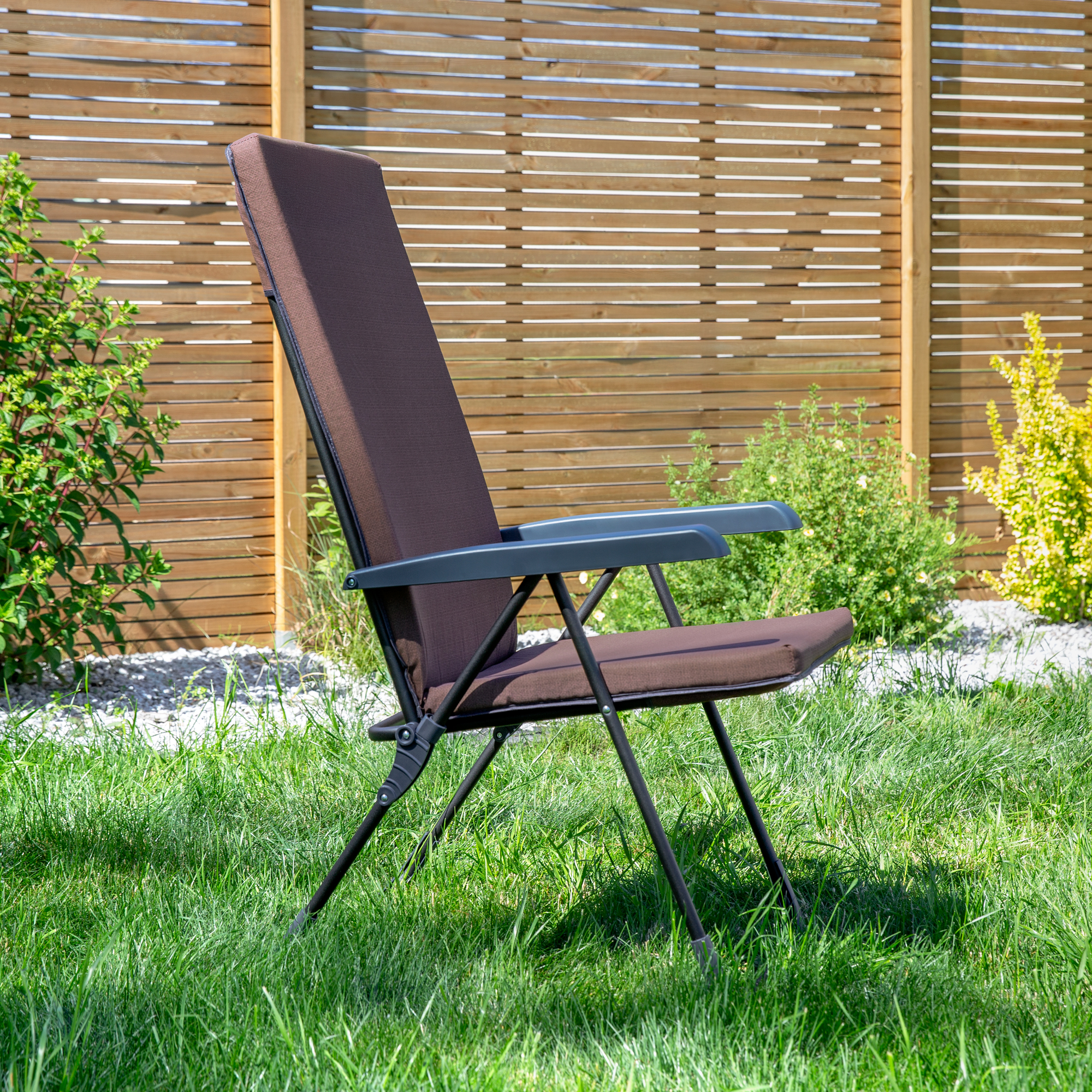 Polohovacie záhradné kreslo Barletta Black Edition H047-04PB PATIO