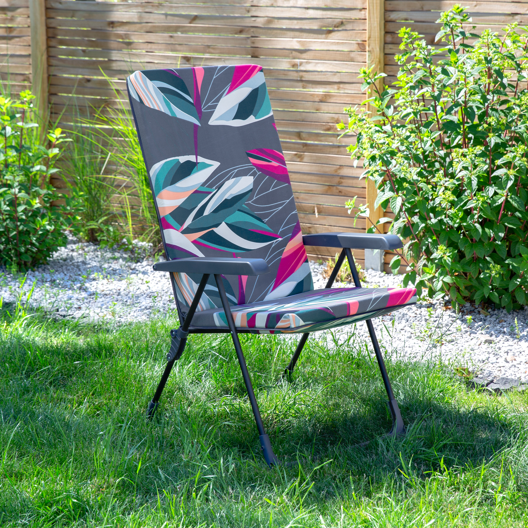 Polohovacie záhradné kreslo Barletta Black Edition G053-06IB PATIO