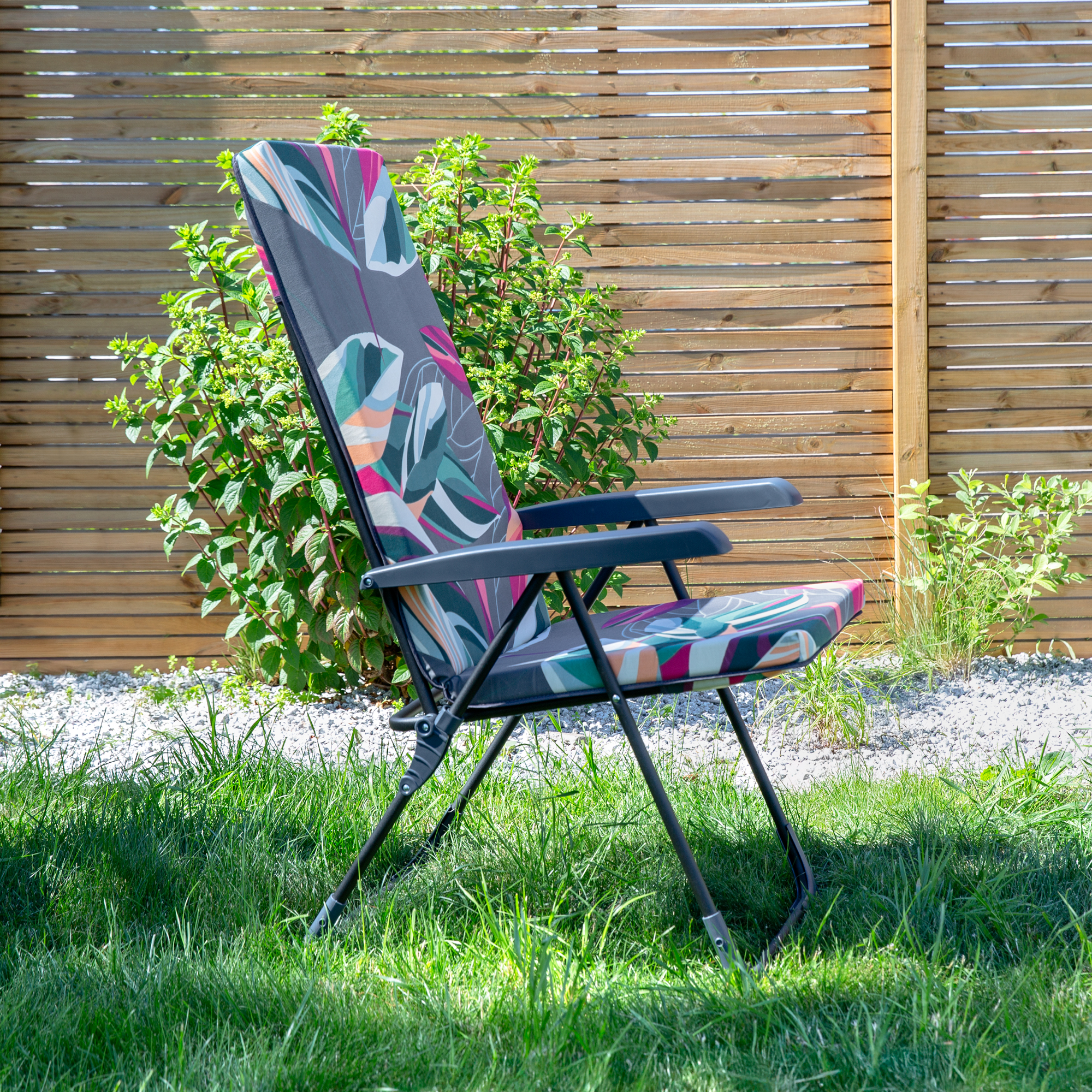 Polohovacie záhradné kreslo Barletta Black Edition G053-06IB PATIO
