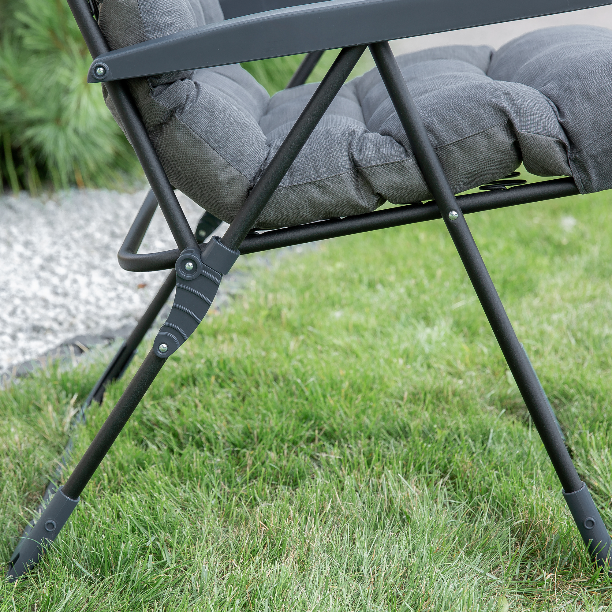 Polohovacie záhradné kreslo Setenil Black Edition H024-07PB PATIO