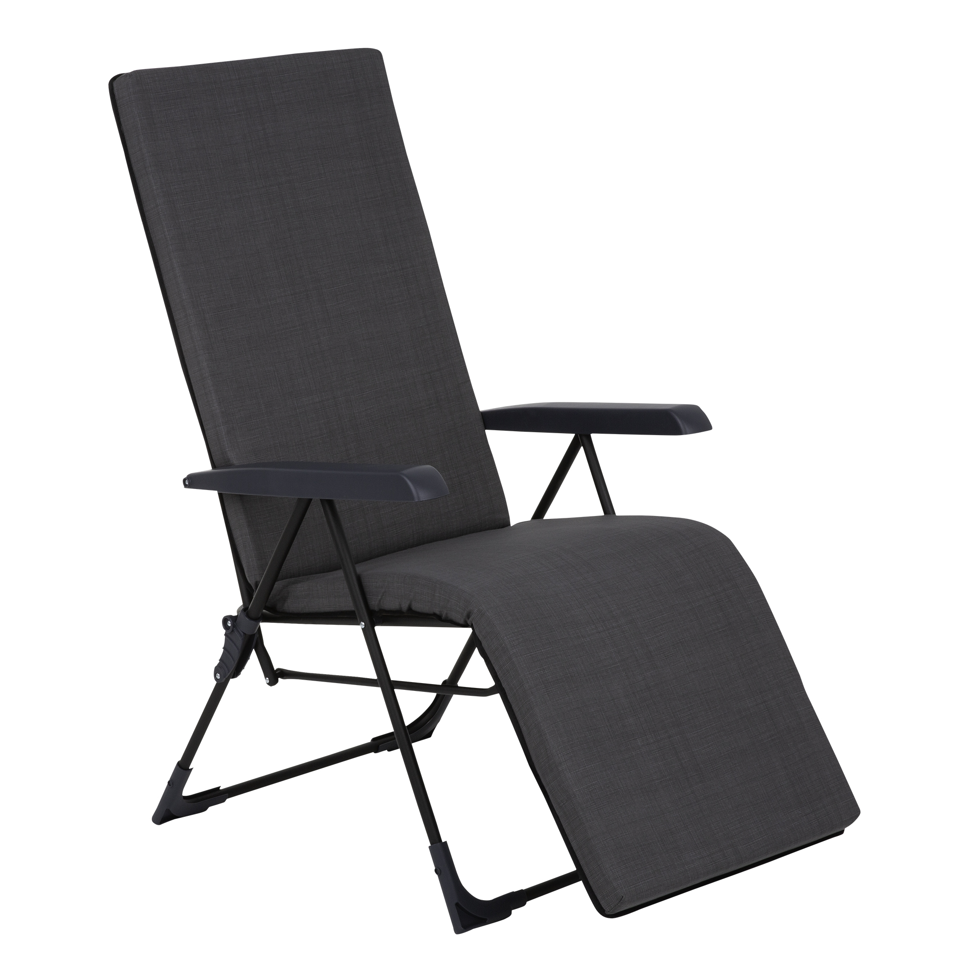 Polohovacie záhradné kreslo s podnožkou Barletta Plus Black Edition H024-07PB PATIO