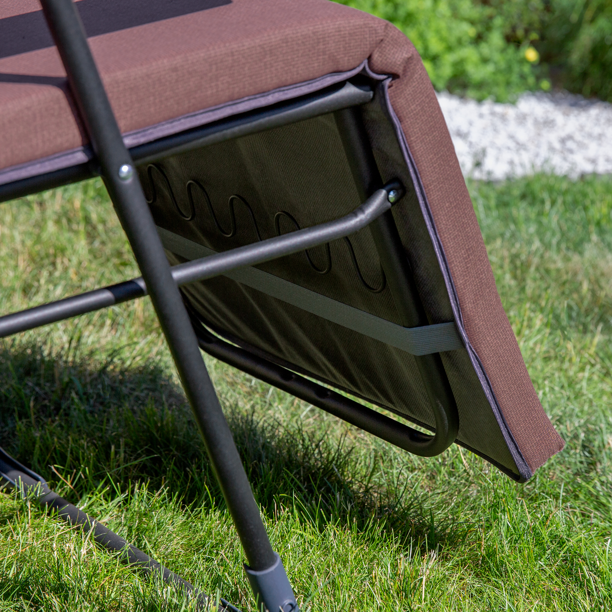 Polohovacie záhradné kreslo s podnožkou Barletta Plus Black Edition H047-04PB PATIO
