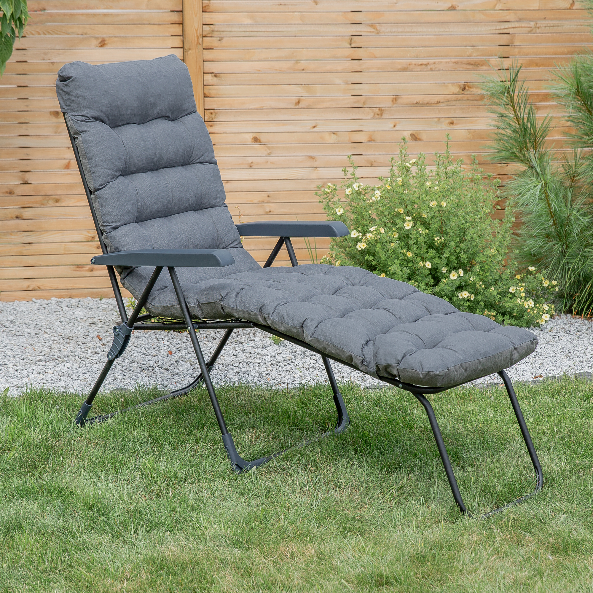 Klappstuhl mit Fußstütze Setenil Black Edition H024-07PB PATIO