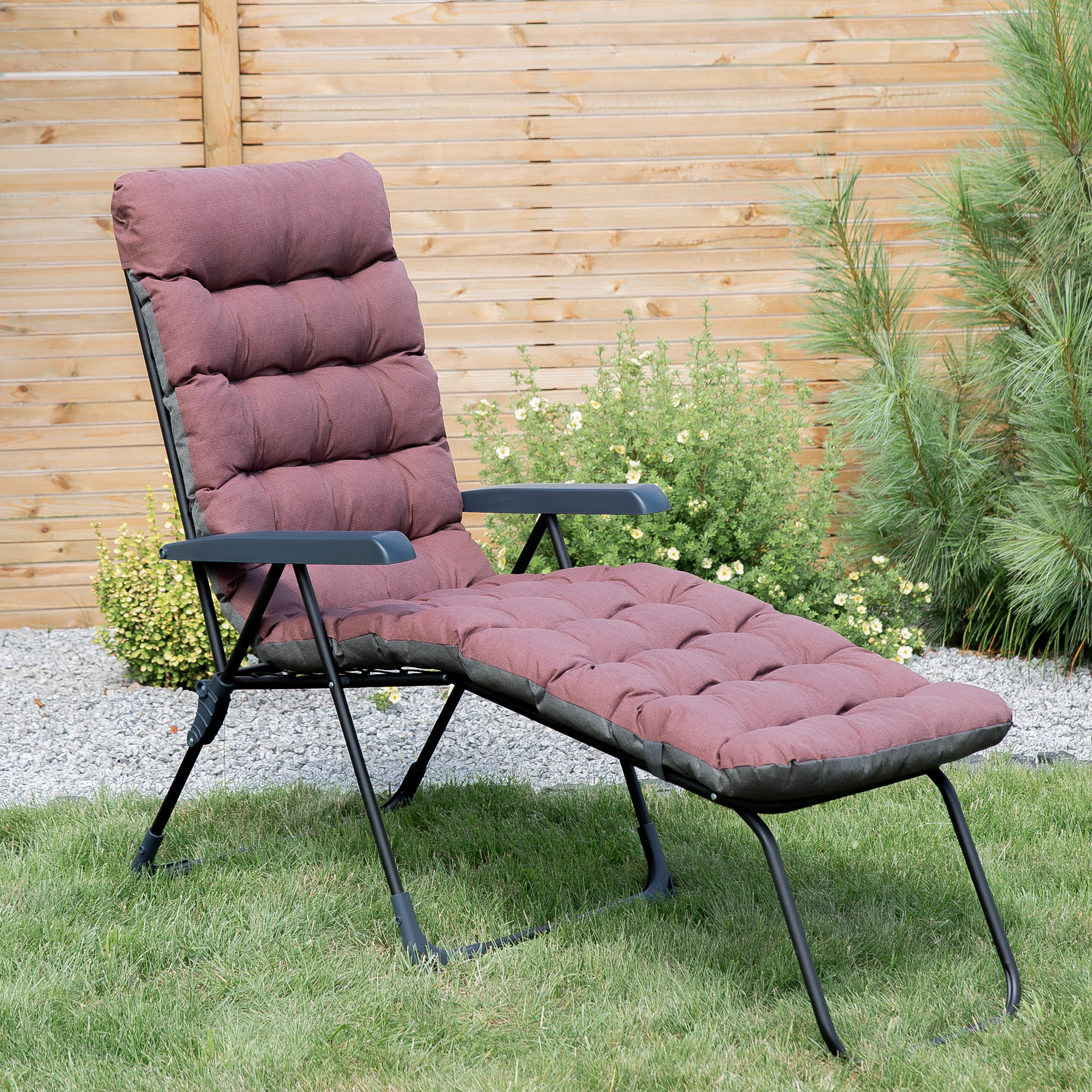 Klappstuhl mit Fußstütze Setenil Black Edition H047-04PB PATIO