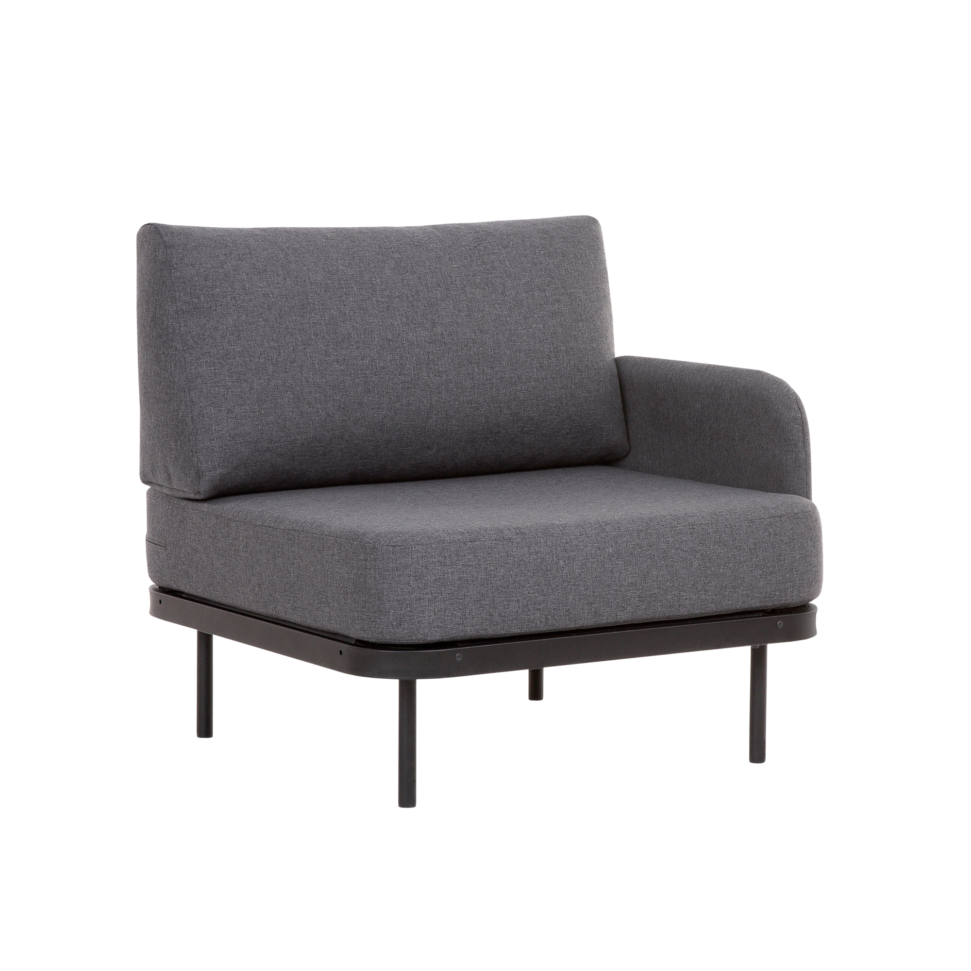Souprava šedého zahradního nábytku pro 7 osob Piryt D053-16EB PATIO
