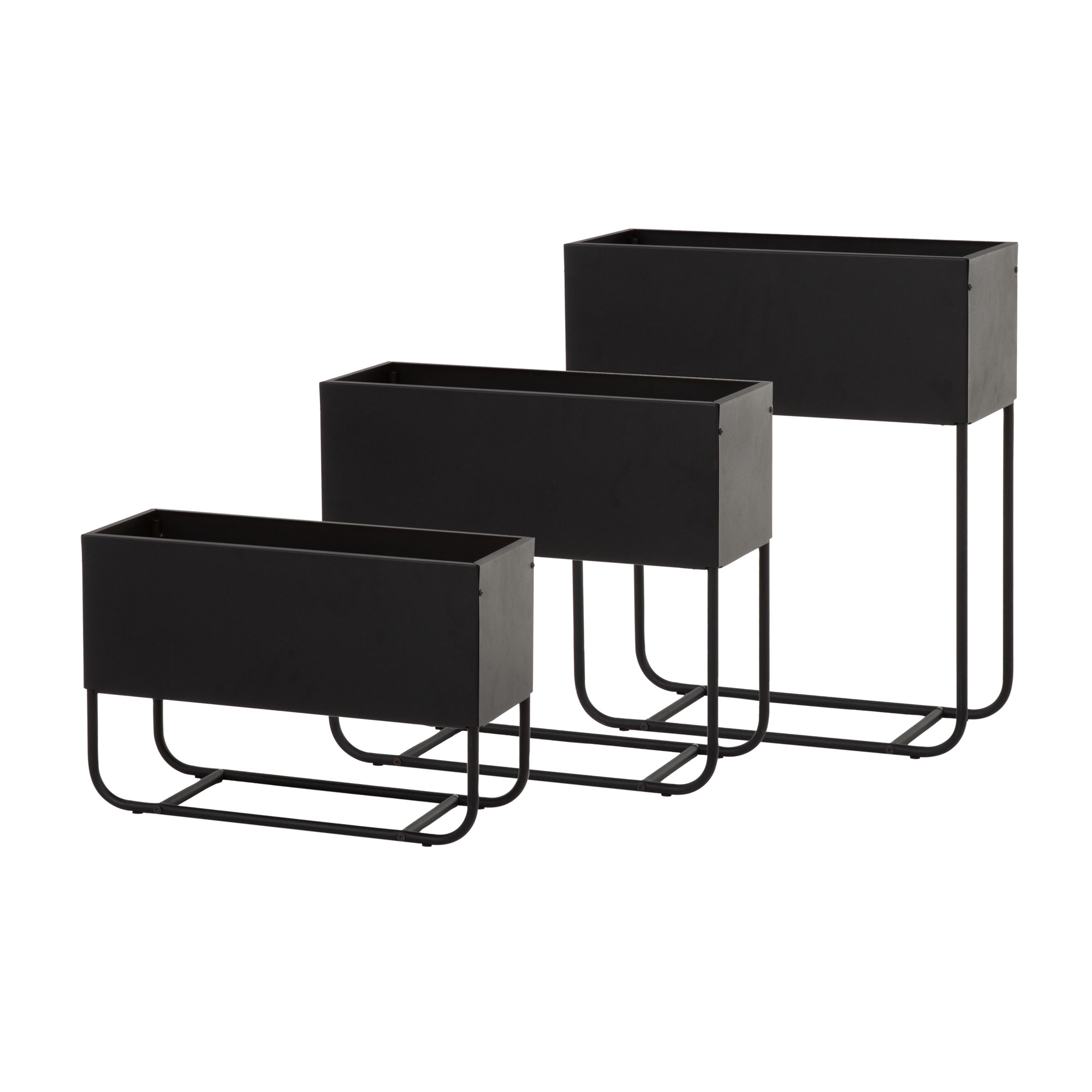 Blumenständer 60 x 23 x 70 cm schwarz PATIO