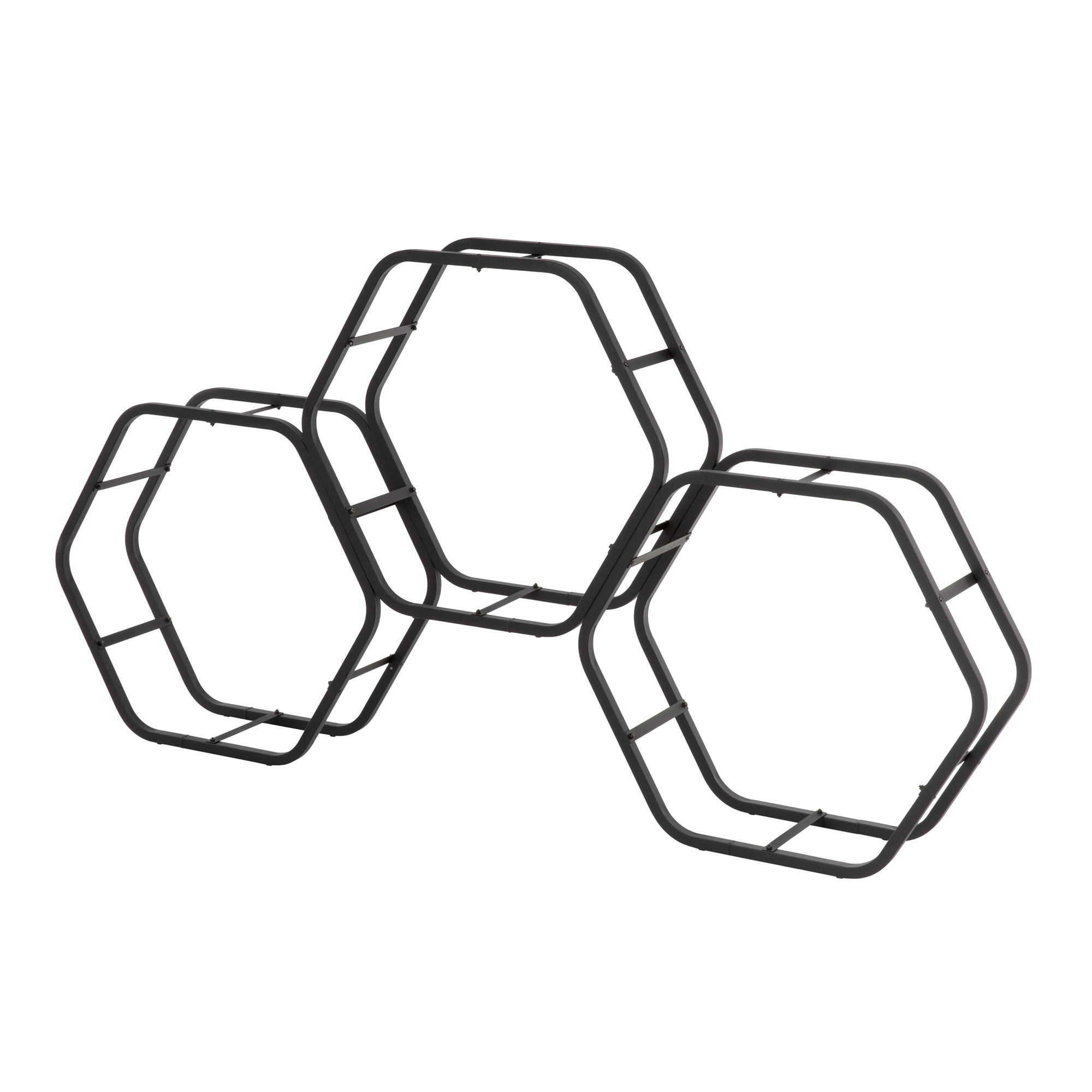 Holzständer Hexagon 87 x 28 x 79 cm schwarz modular PATIO